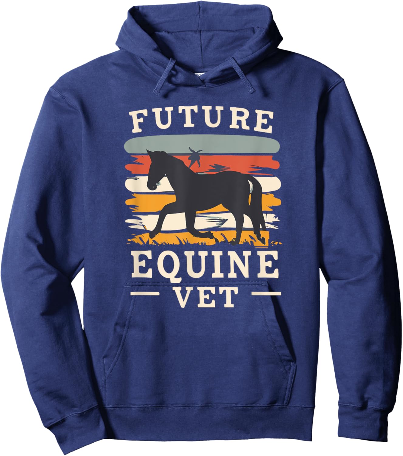 Future Equine Veterinarian Aspiring Vet Student Hoodie - Hoodie | Navy
