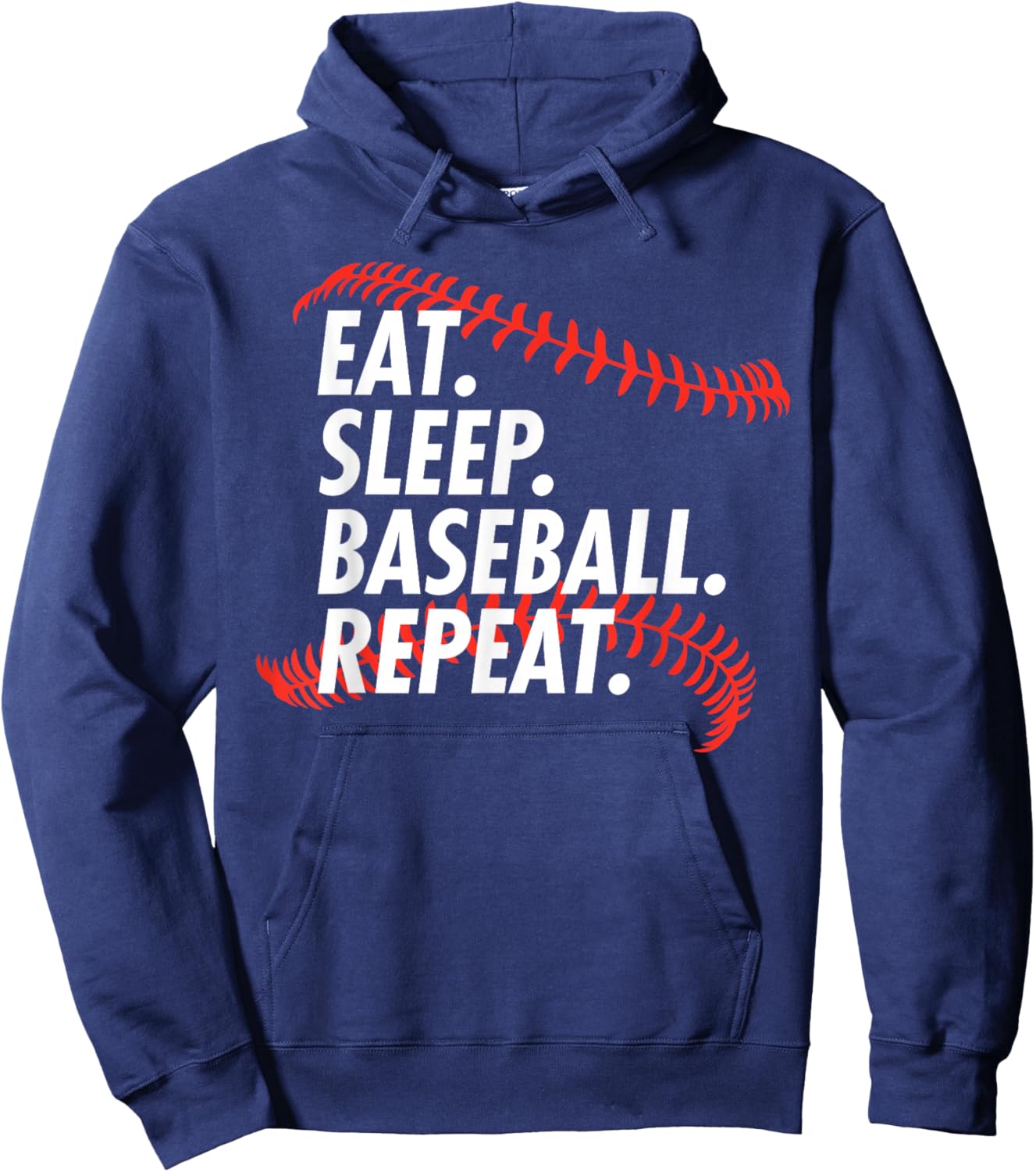EAT Sleep Baseball Repeat - Funny Baseball Hoodie - Hoodie | Navy