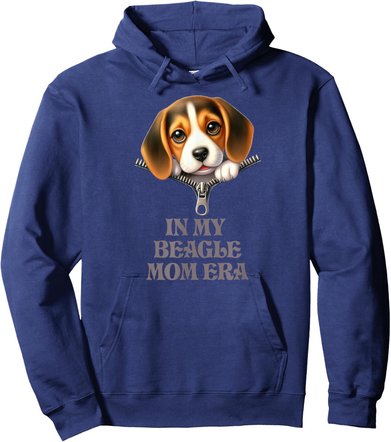 In My Beagle Mom Era Hoodie - Hoodie | Navy