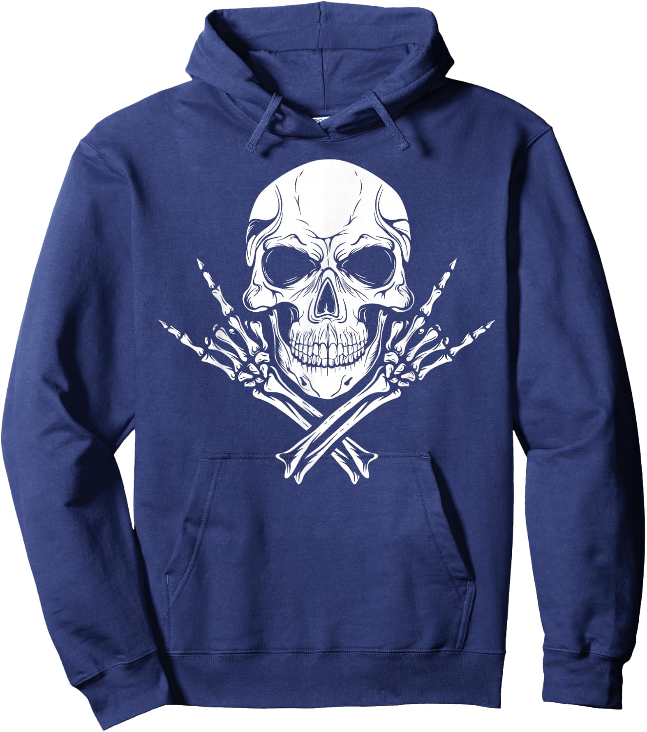 Mano Cornuta - Cool Skull Hoodie - Hoodie | Navy