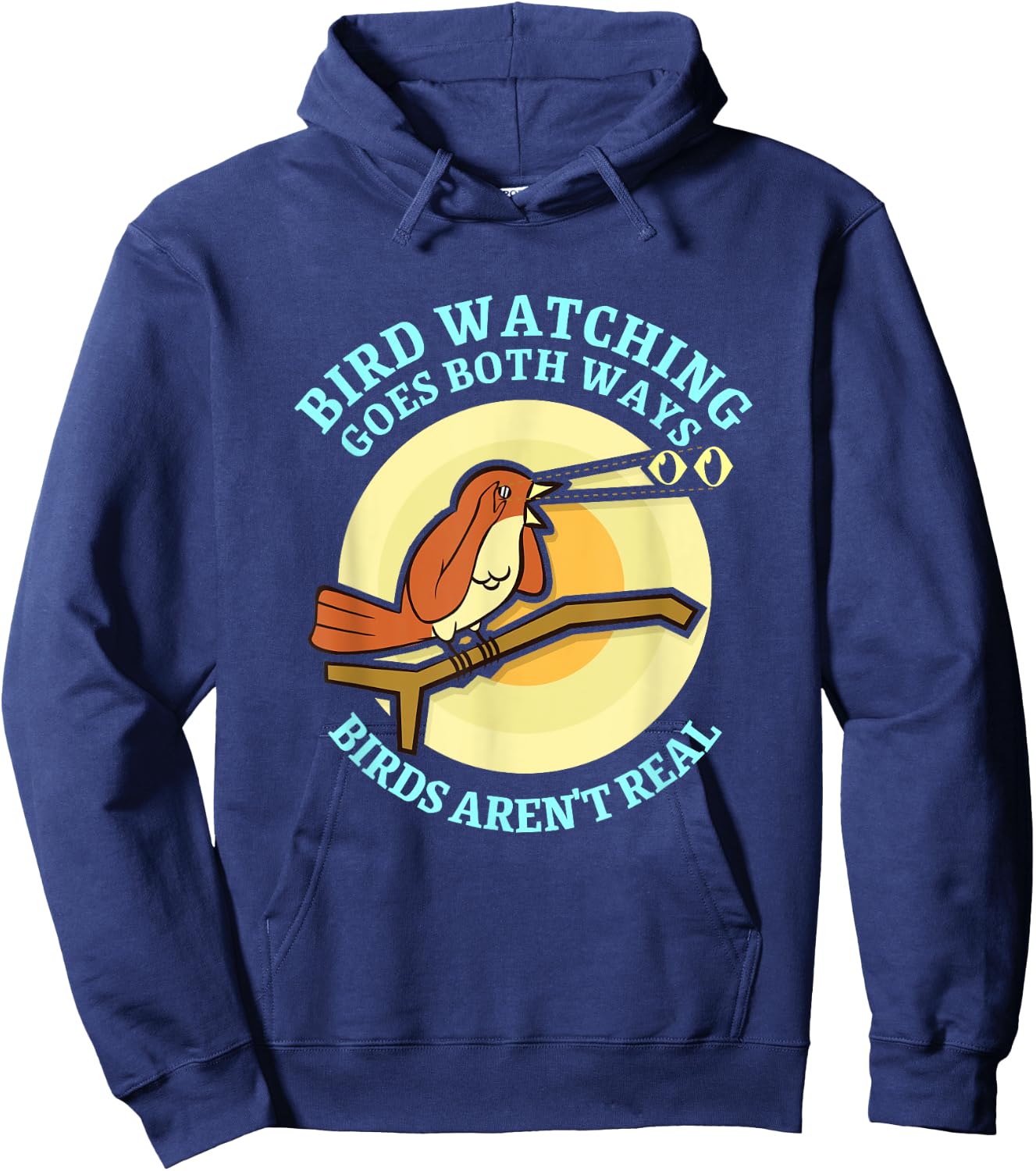 Funny Bird Watching Goes Both Ways Hoodie - Hoodie | Navy