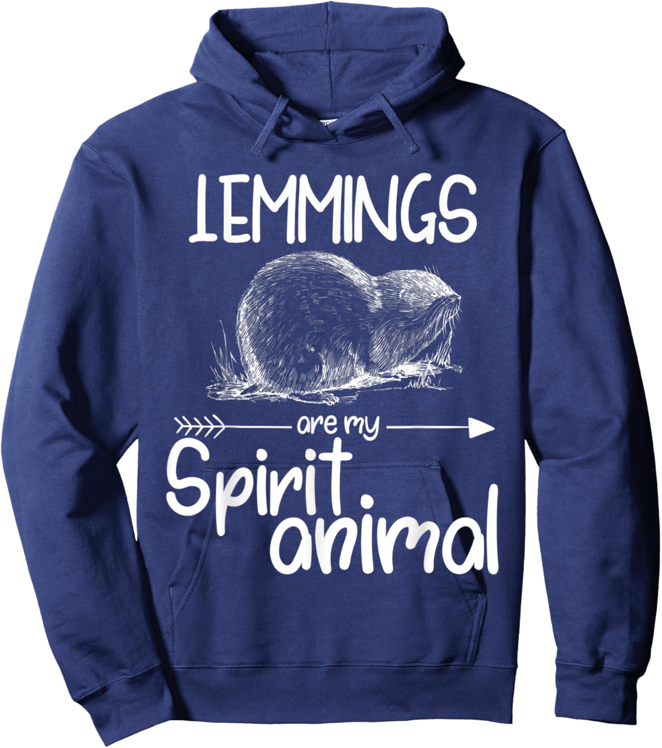 Lemmings Are My Spirit Animal Gift Women Rodent Hoodie - Hoodie | Navy