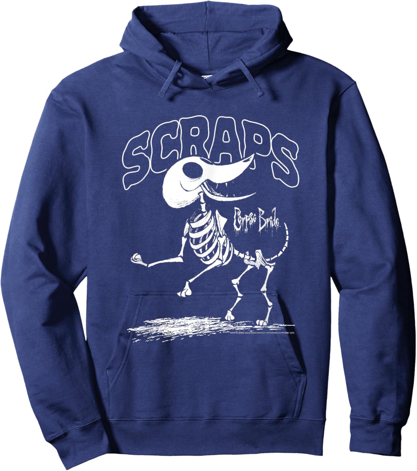Corpse Bride Scraps Skeleton Dog Movie Hoodie - Hoodie | Navy