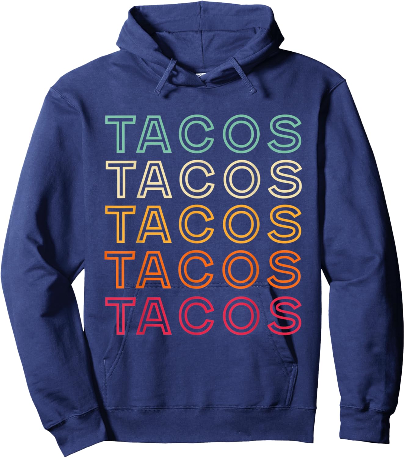 Retro Tacos Vintage Tacos Hoodie - Hoodie | Navy