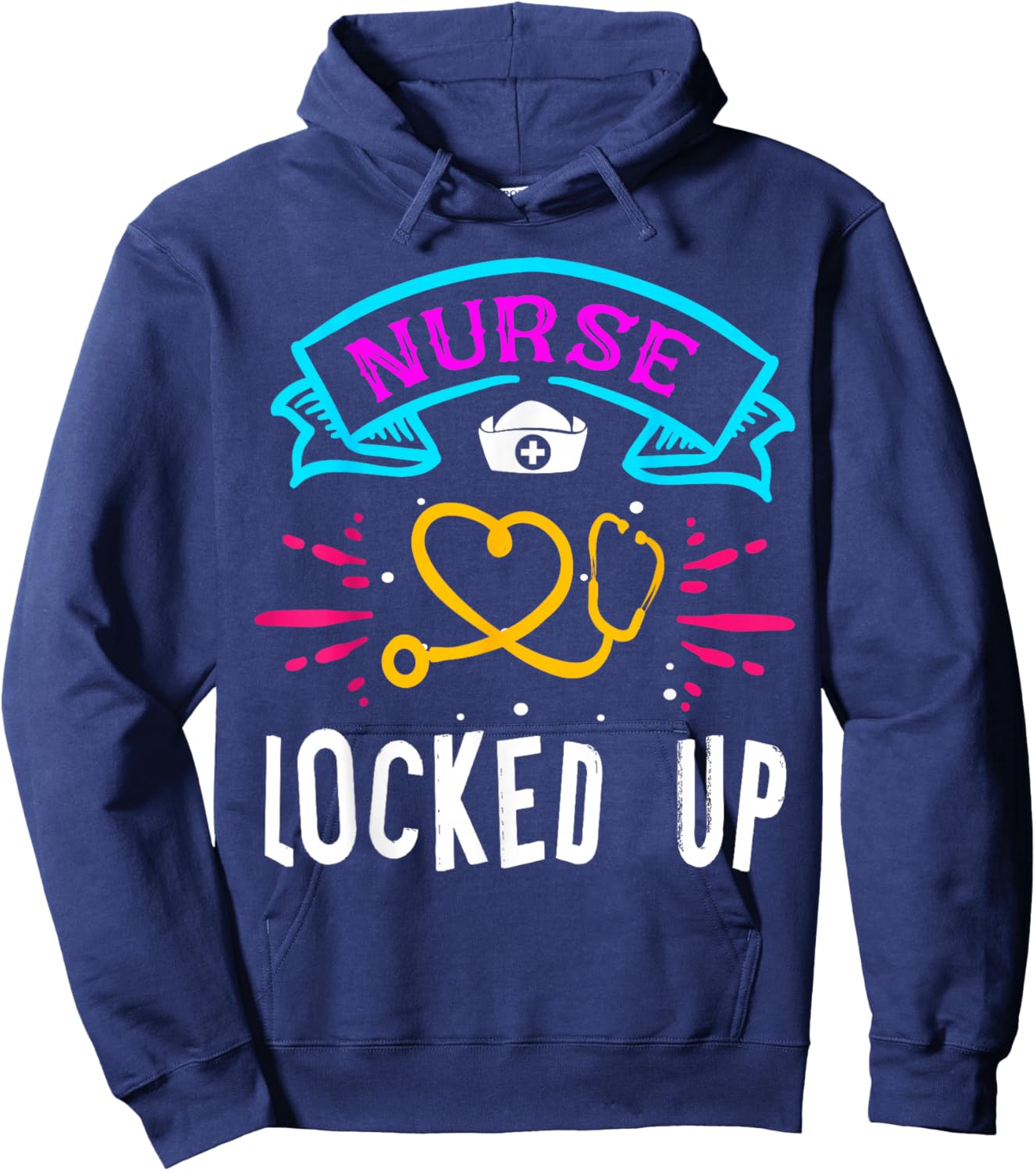 Nurse Locked Up Funny Correctional Nurse Hoodie - Hoodie | Navy