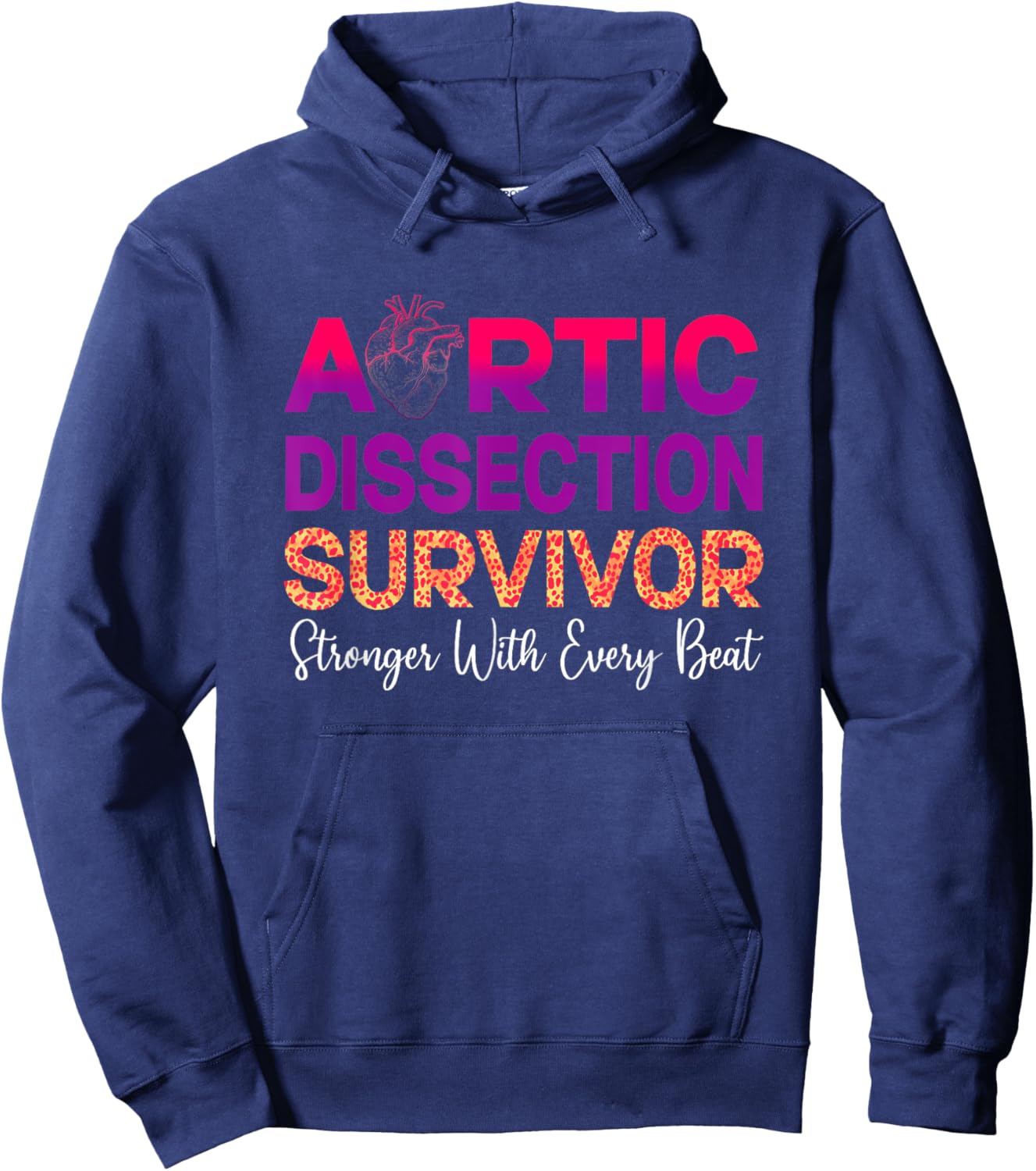 Aortic Dissection Survivor Hoodie - Hoodie | Navy