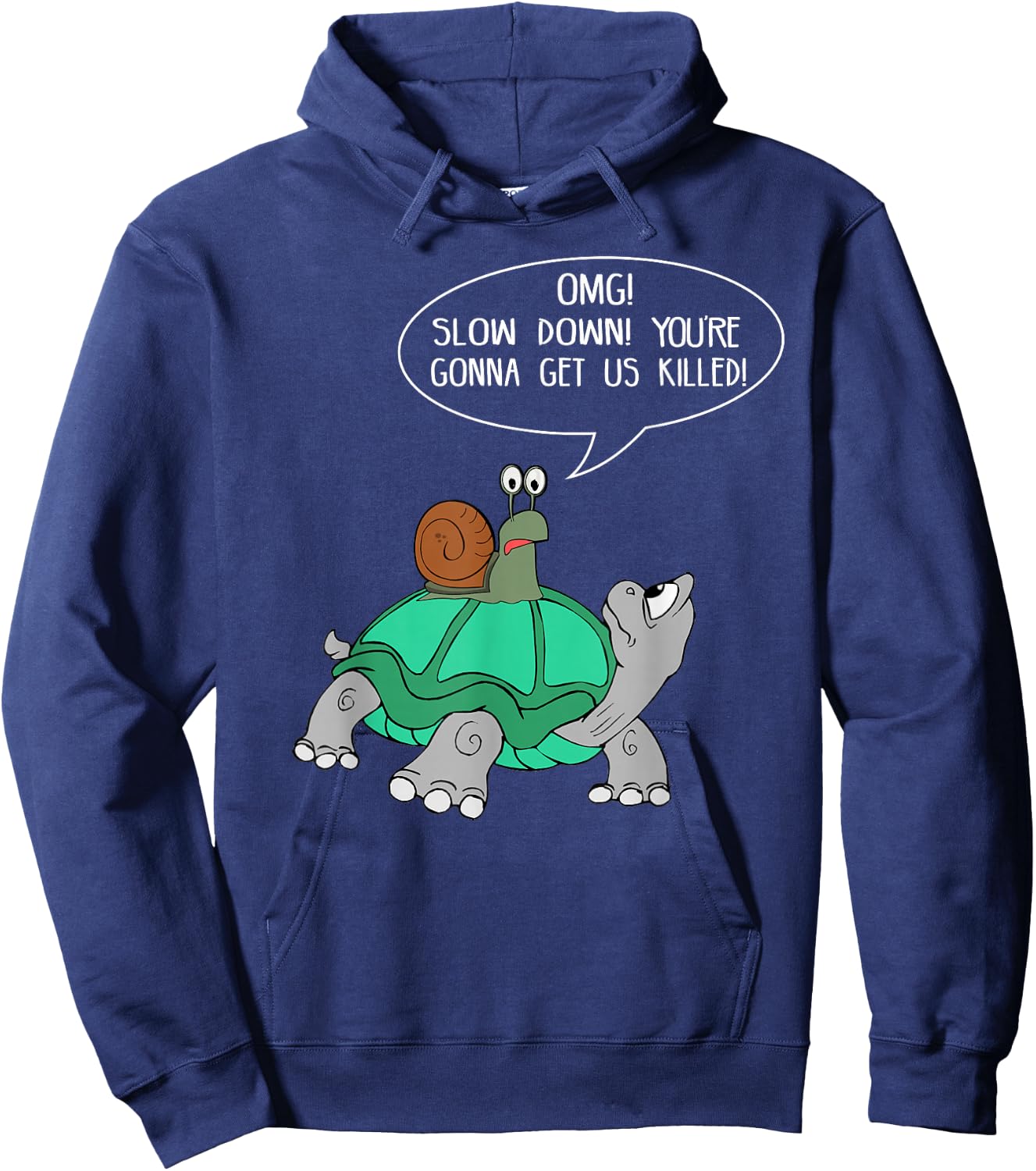 Slow Down, You're Gonna Get Us Killed! Hoodie - Hoodie | Navy