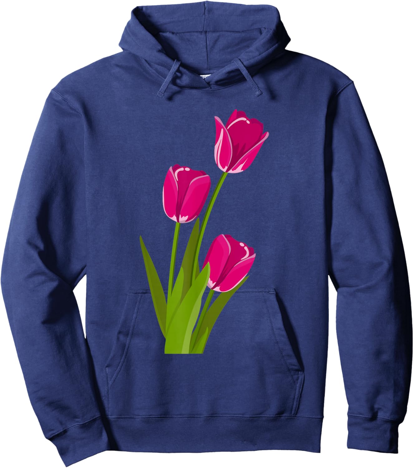 Pink Tulips lover Hoodie - Hoodie | Navy