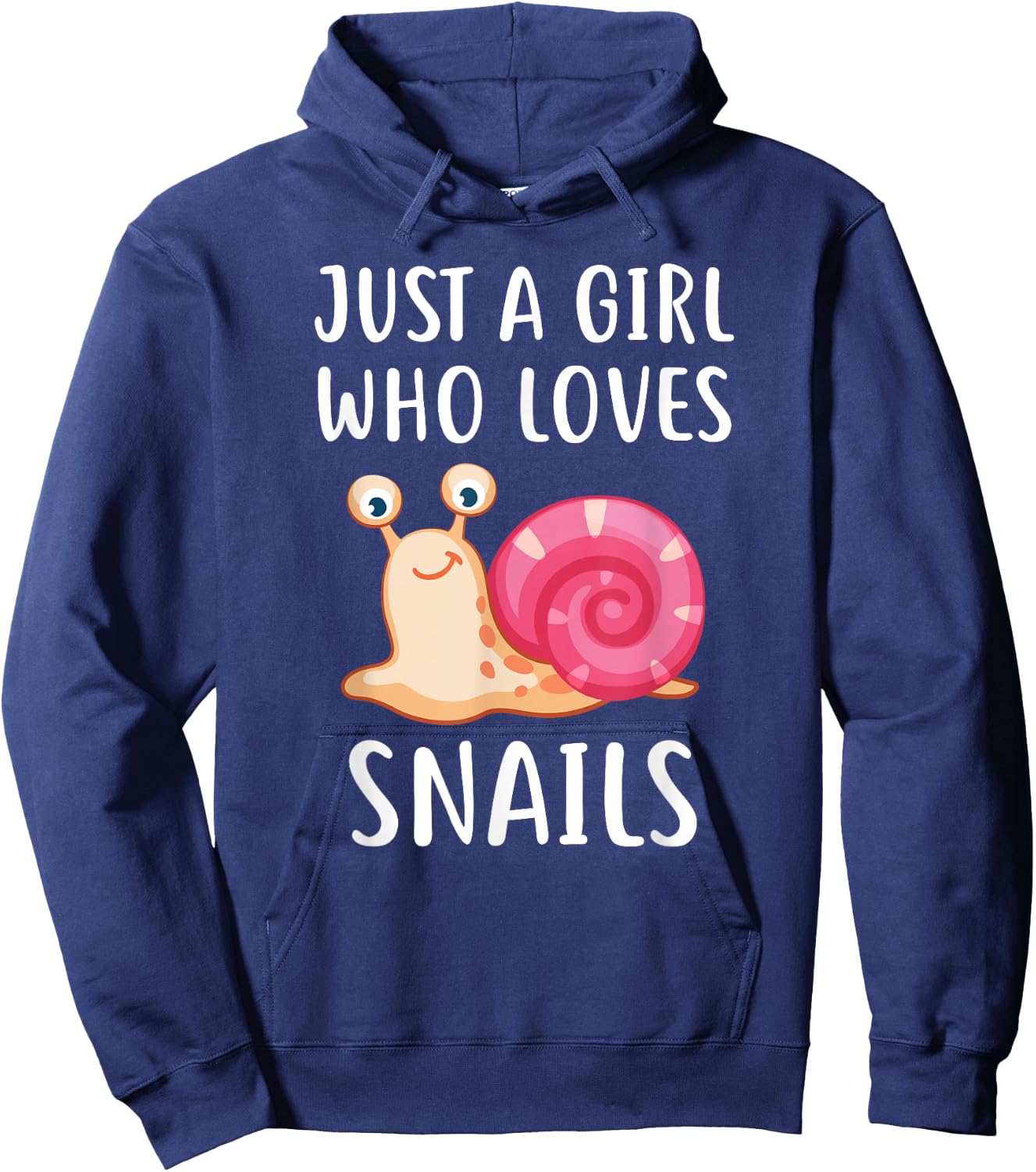 Just A Girl Who Loves Snails Cute Snail Girl Hoodie - Hoodie | Navy