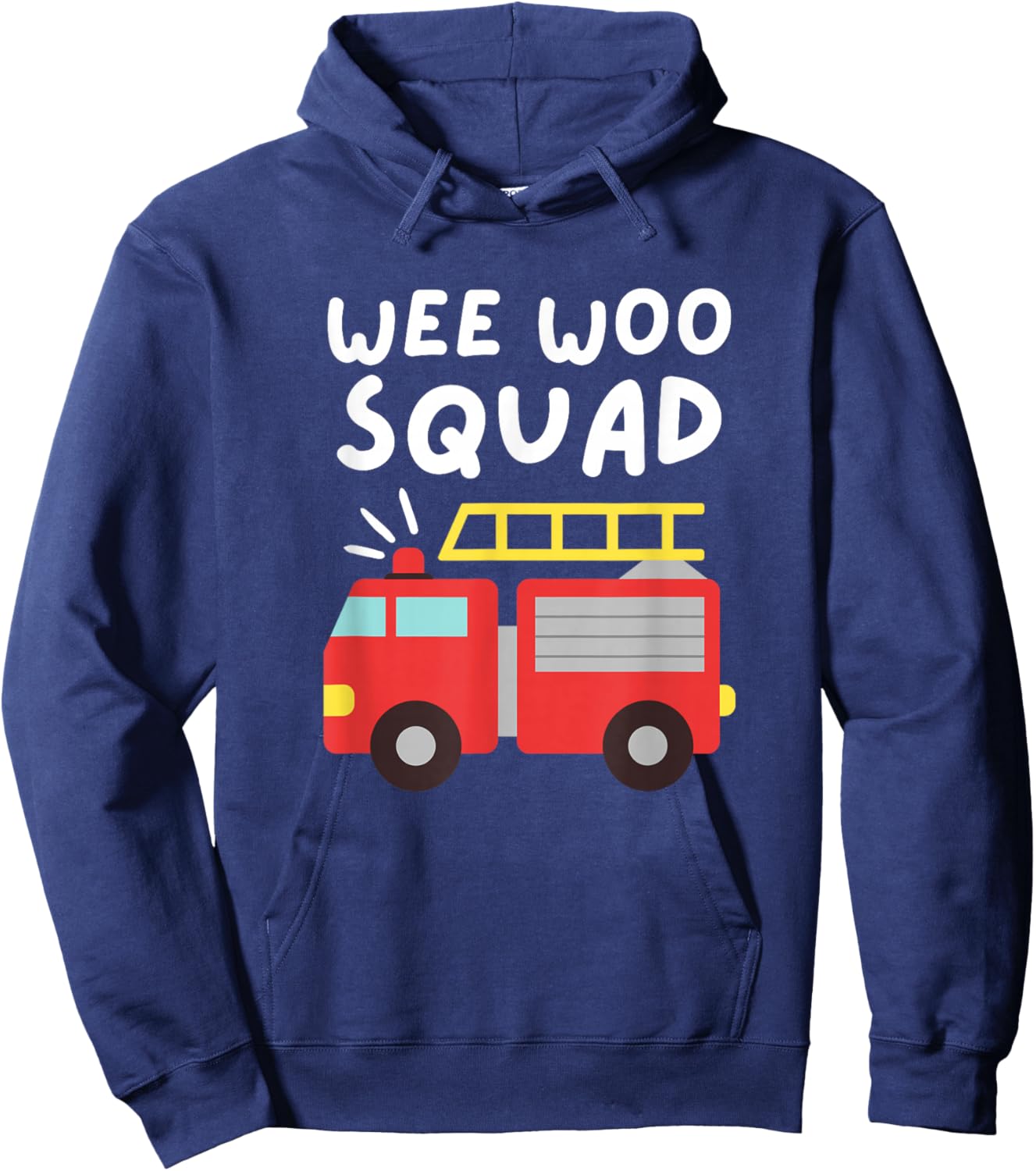 Wee Woo Squad Funny Firefighter Hoodie - Hoodie | Navy