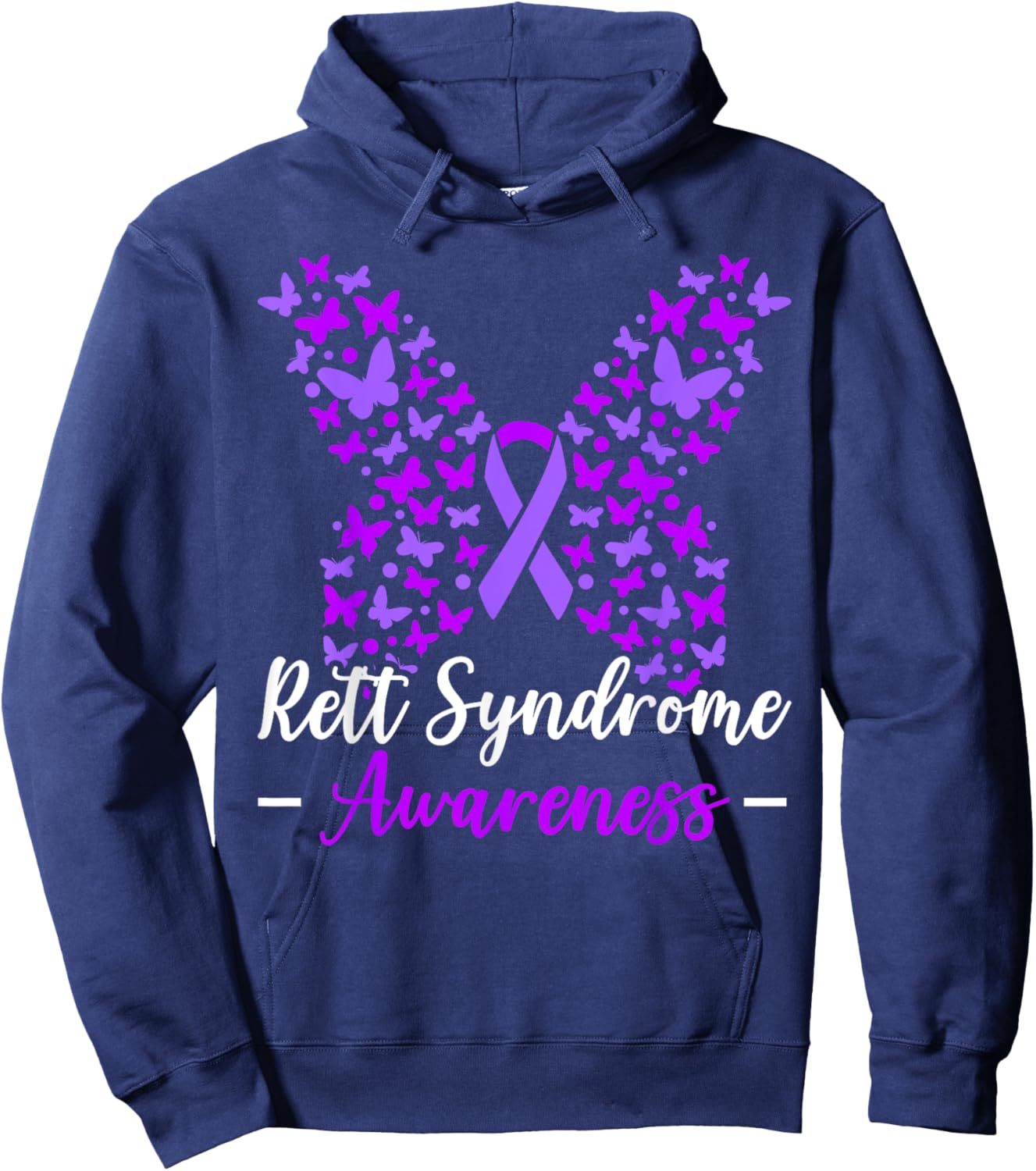 Rett Syndrome Awareness Rett Syndrome Warrior Hoodie - Hoodie | Navy