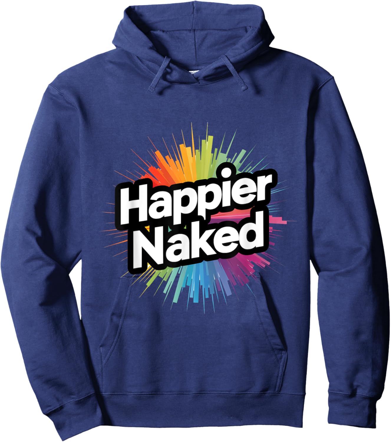 Happier Naked - Embrace the Bare Essentials Hoodie - Hoodie | Navy