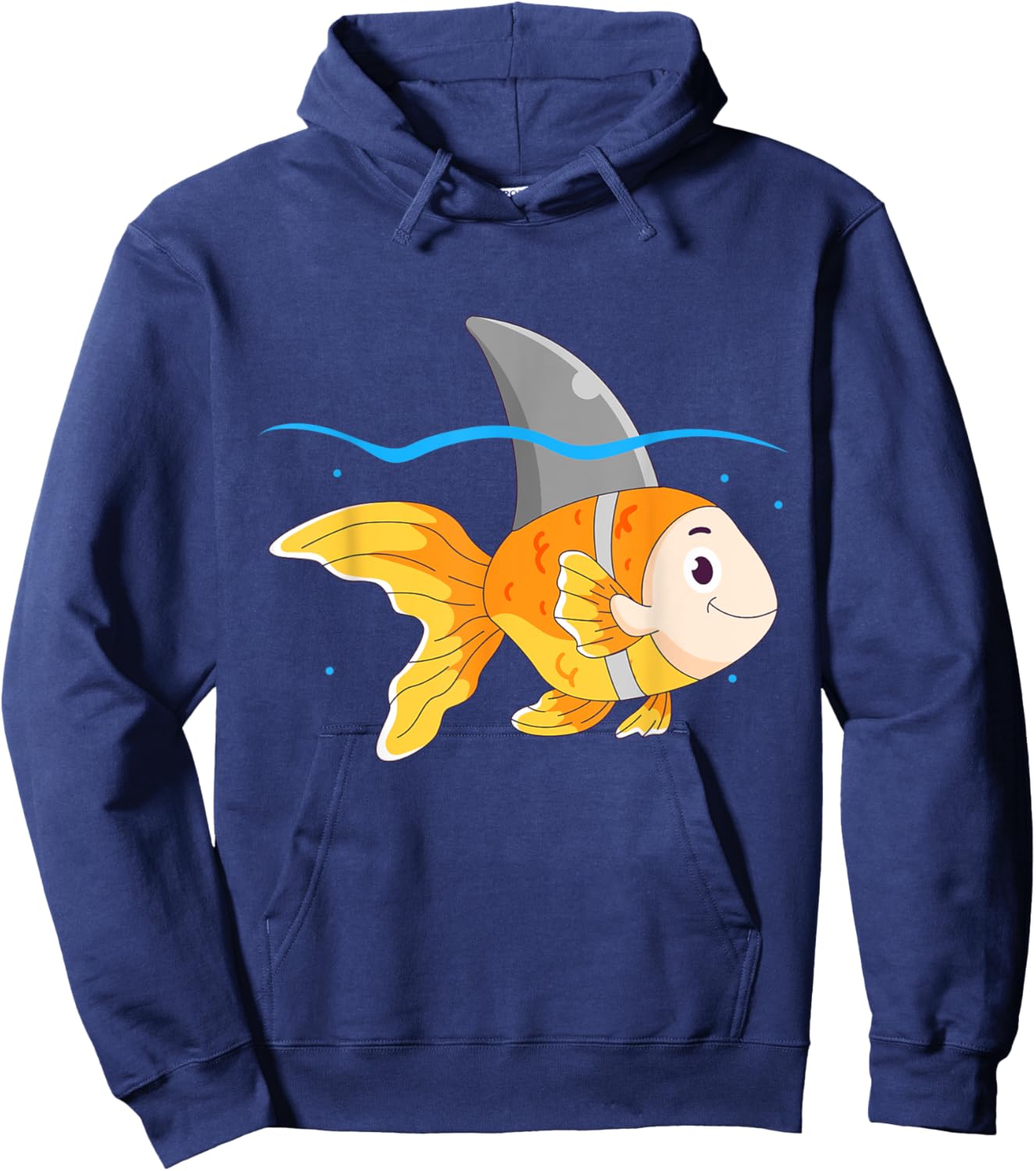 Goldfish With A Shark Fin Funny Goldfish Lover Hoodie - Hoodie | Navy