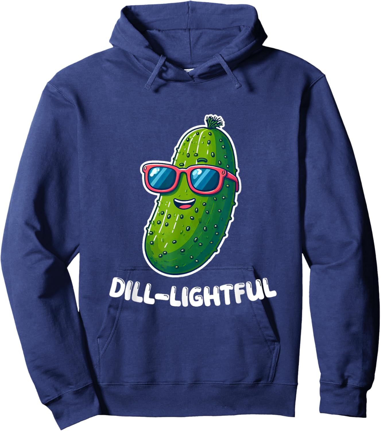 Dill-lightful Pickle Dill Sunglasses Funny Hoodie - Hoodie | Navy