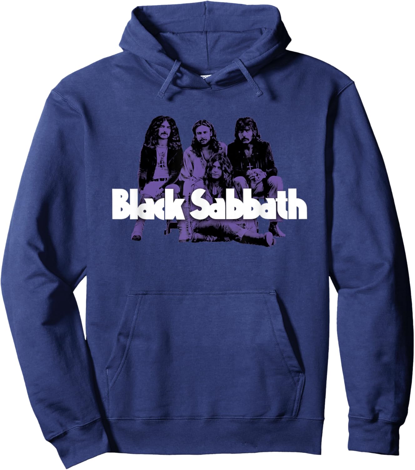 Official Black Sabbath Purple Photo Hoodie - Hoodie | Navy