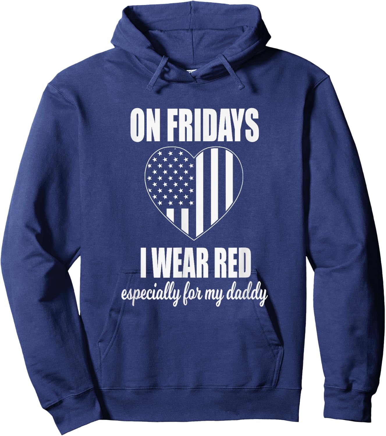 Deployed Daddy - Red Friday Military Kids Hoodie - Hoodie | Navy