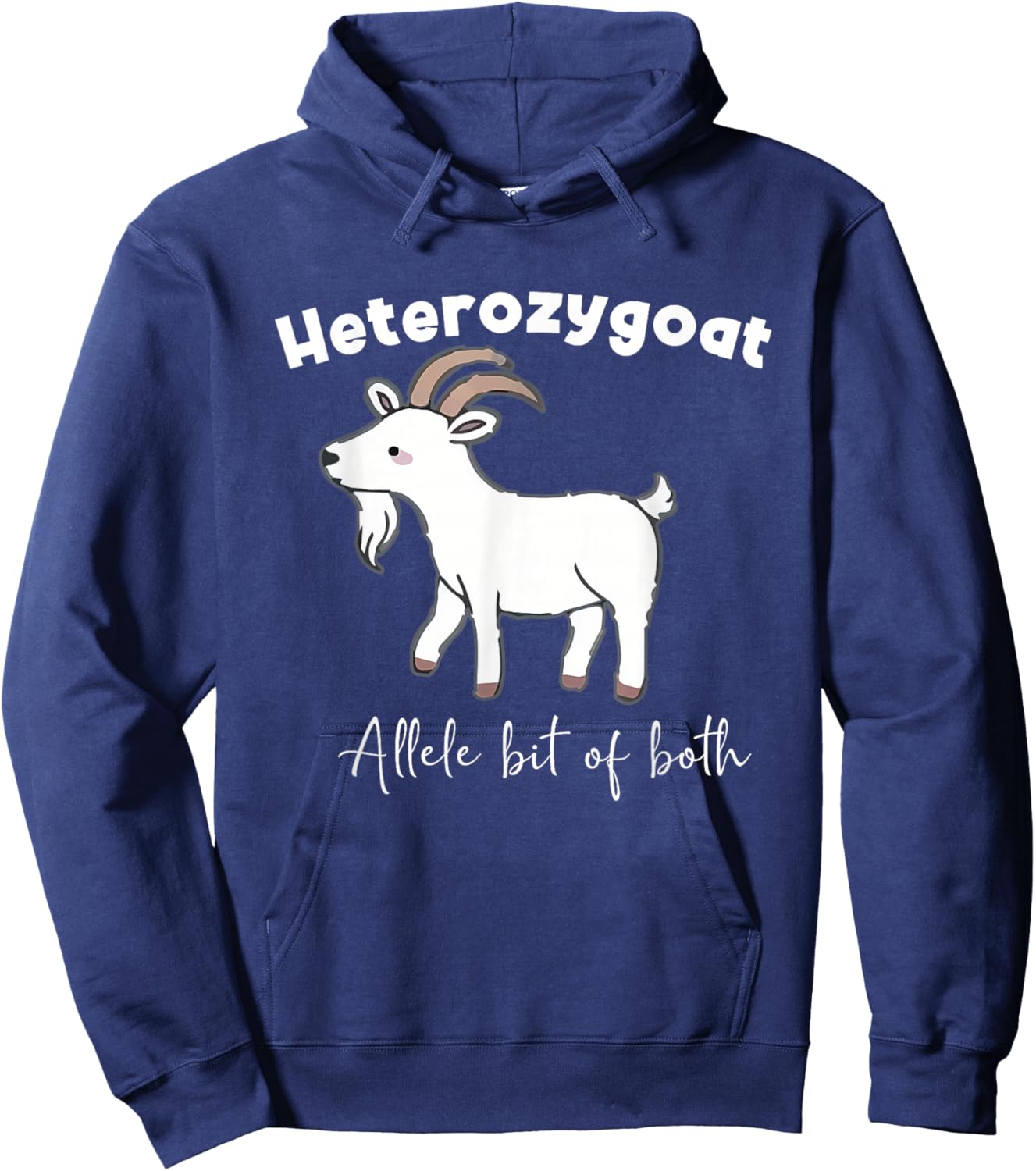 Heterozygoat Allele bit of both Funny Design Hoodie - Hoodie | Navy