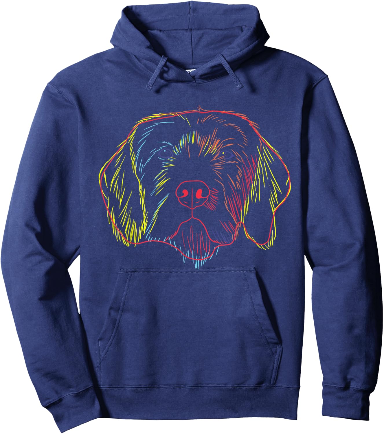 Colourful Dog Pudelpointer Men Women Girls Kids Hoodie - Hoodie | Navy