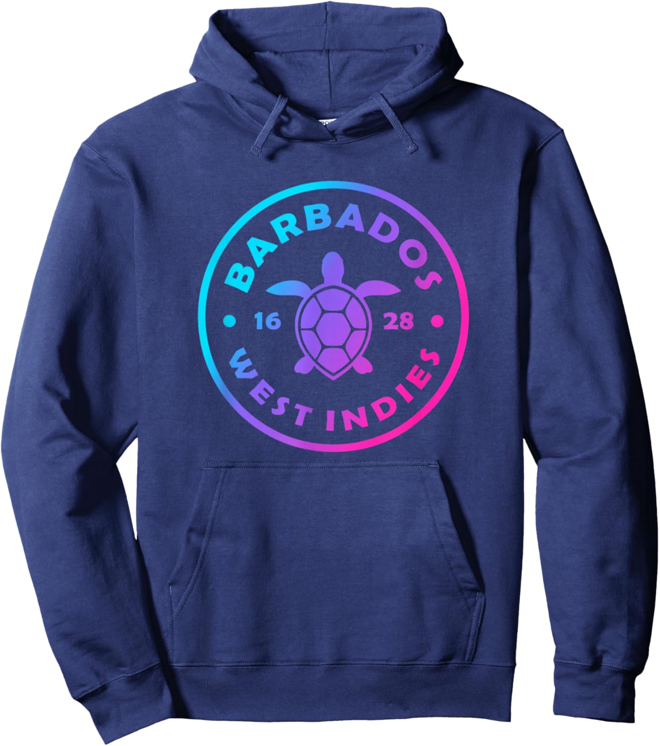 Barbados Sea Turtle Tie Dye Beach Vacation Hoodie - Hoodie | Navy