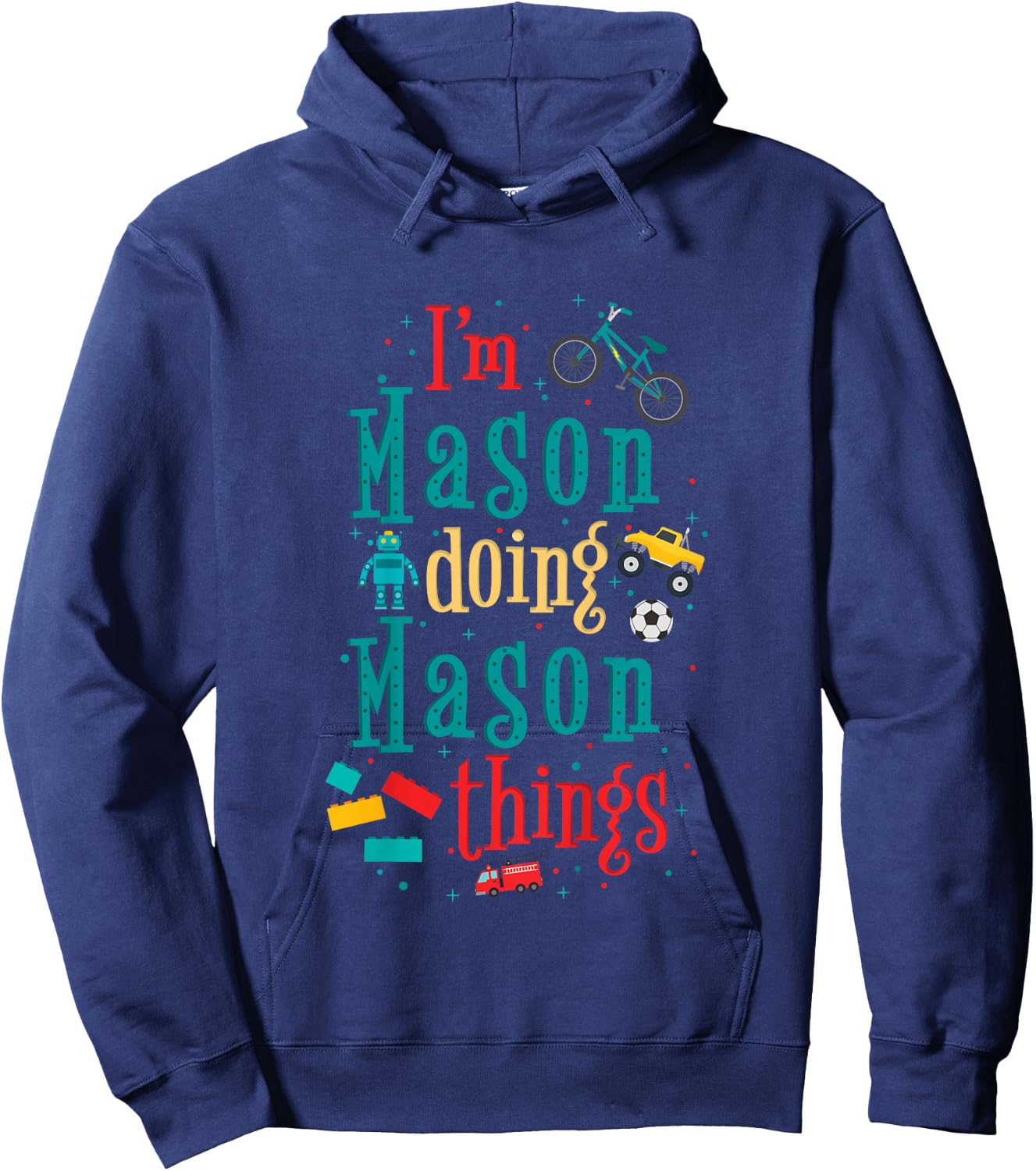 Kids I'm Mason Doing Mason Things Cute Boys Hoodie - Hoodie | Navy