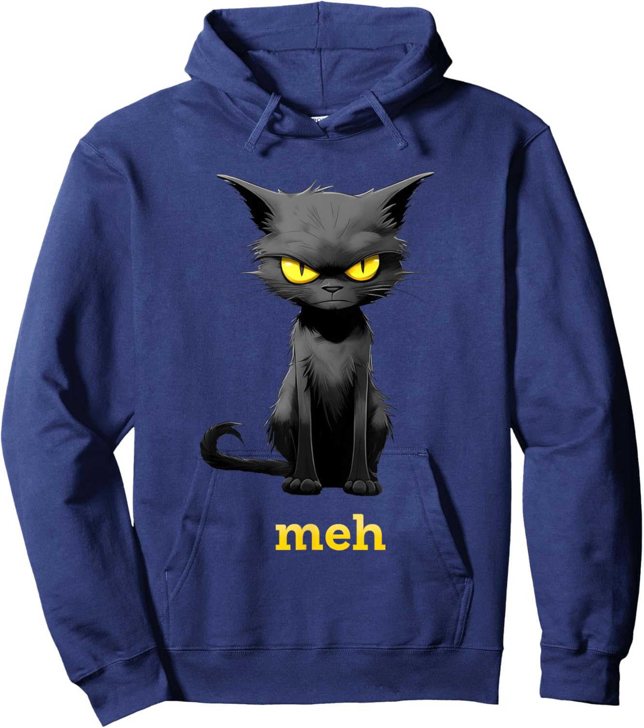 Meh Cat Women Girls Kids Hoodie - Hoodie | Navy