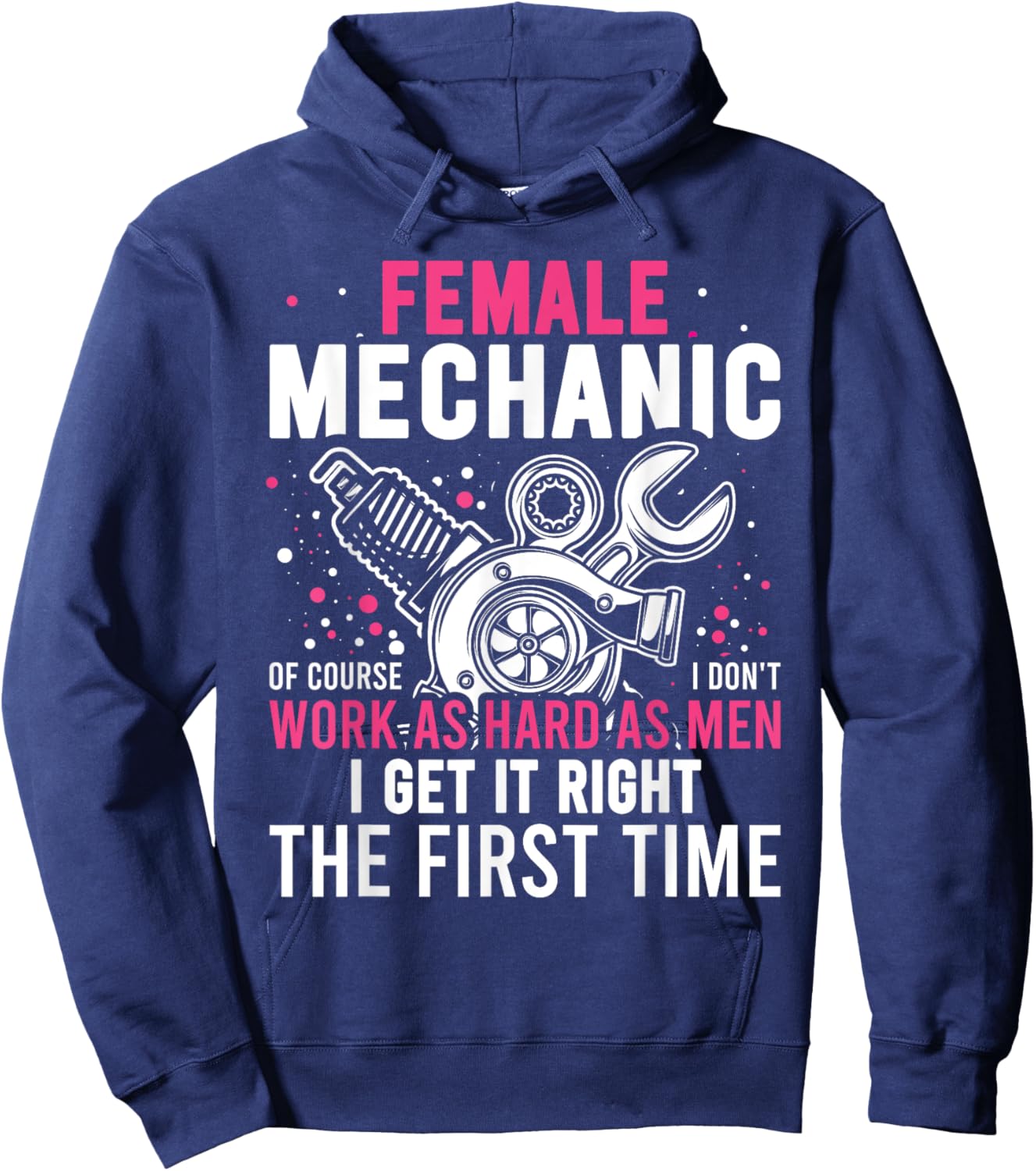 Female Diesel Mechanic Female Mechanic Hoodie - Hoodie | Navy