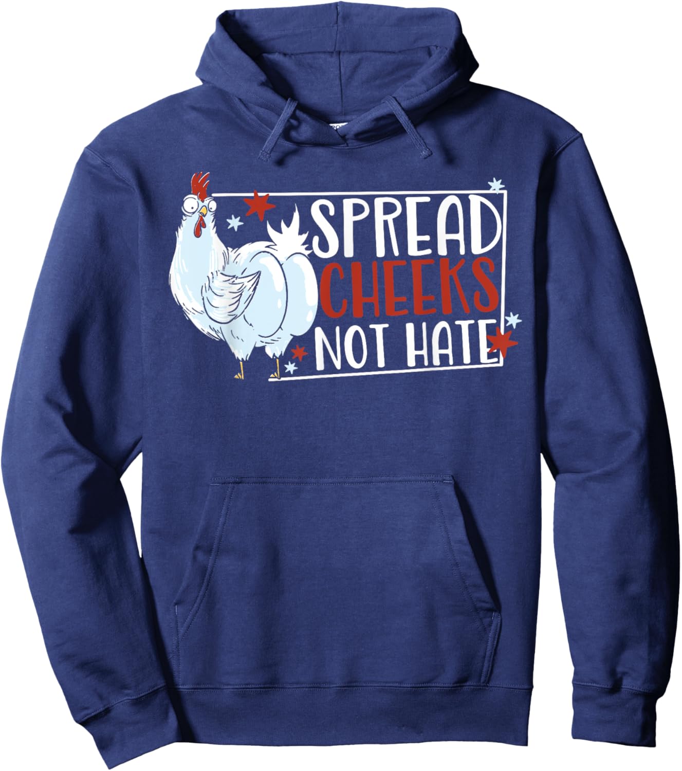 Spread Cheeks Not Hate Hoodie - Hoodie | Navy