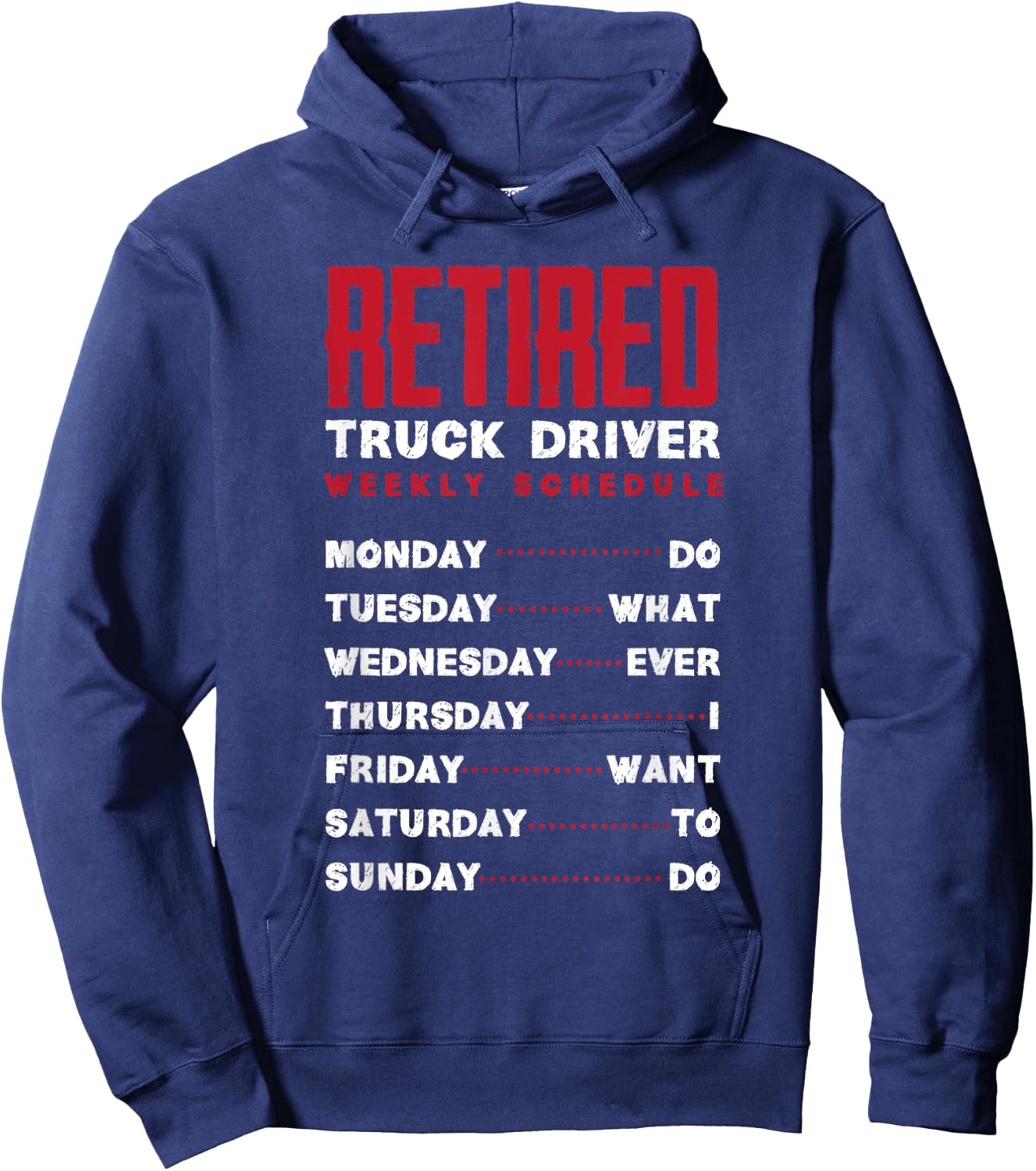 Retired Truck Driver Funny Trucker Retirement Hoodie - Hoodie | Navy