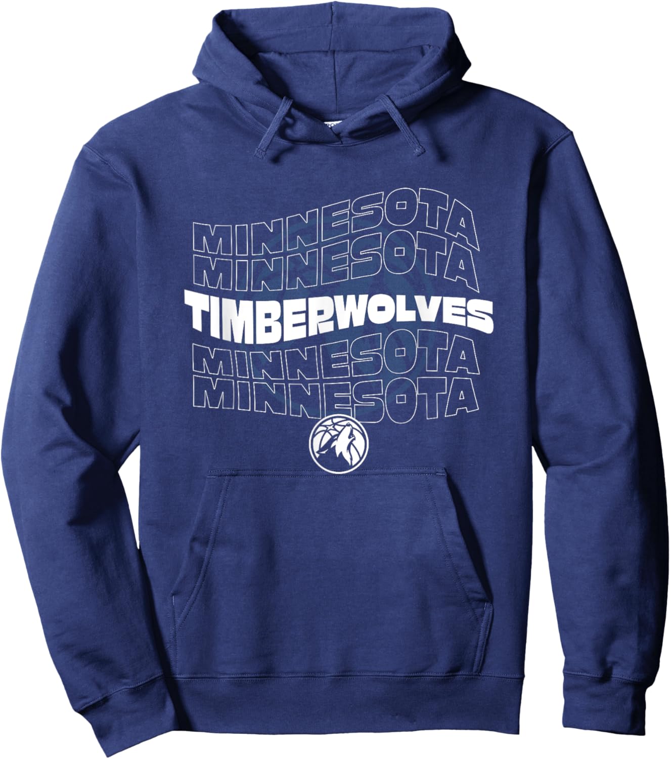 NBA Minnesota Timberwolves Wave Outline Team Hoodie - Hoodie | Navy