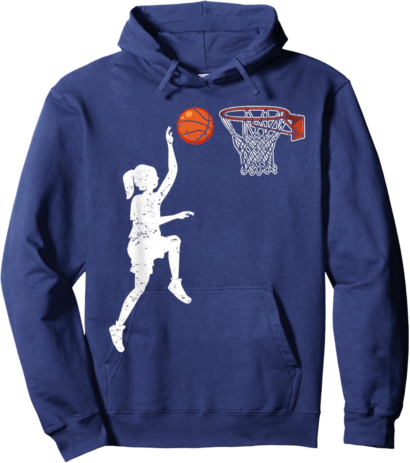 Basketball Girl Woman Hoodie - Hoodie | Navy