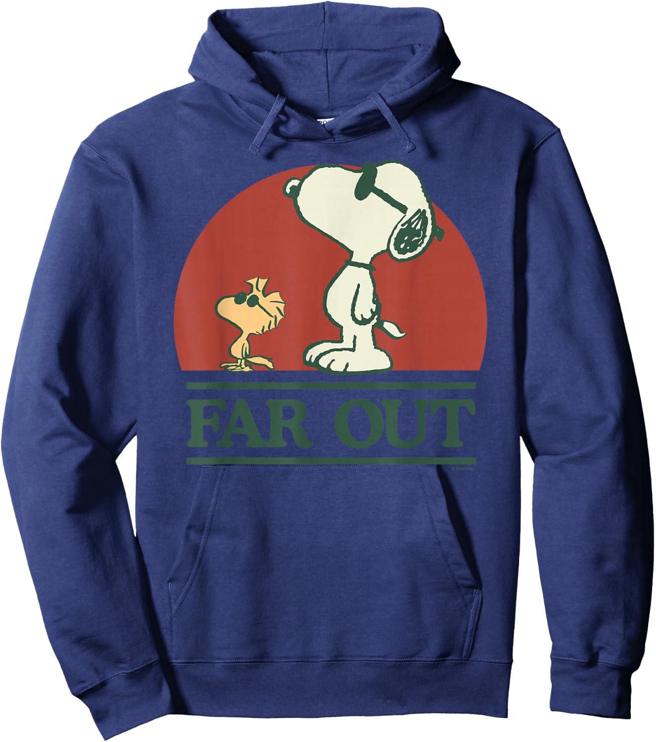 Peanuts: Snoopy and Woodstock Far Out Hoodie - Hoodie | Navy