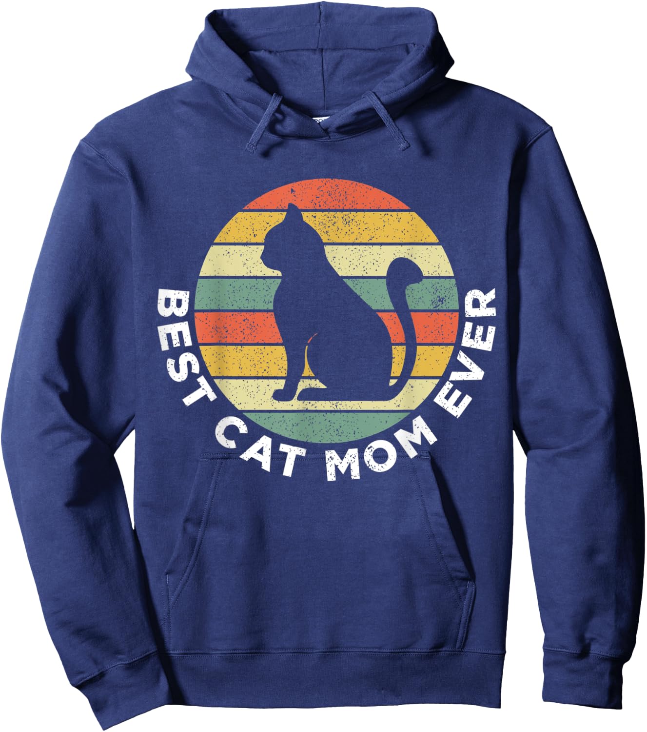 Best Cat Mom Ever Funny Cat Momy Gift Hoodie - Hoodie | Navy