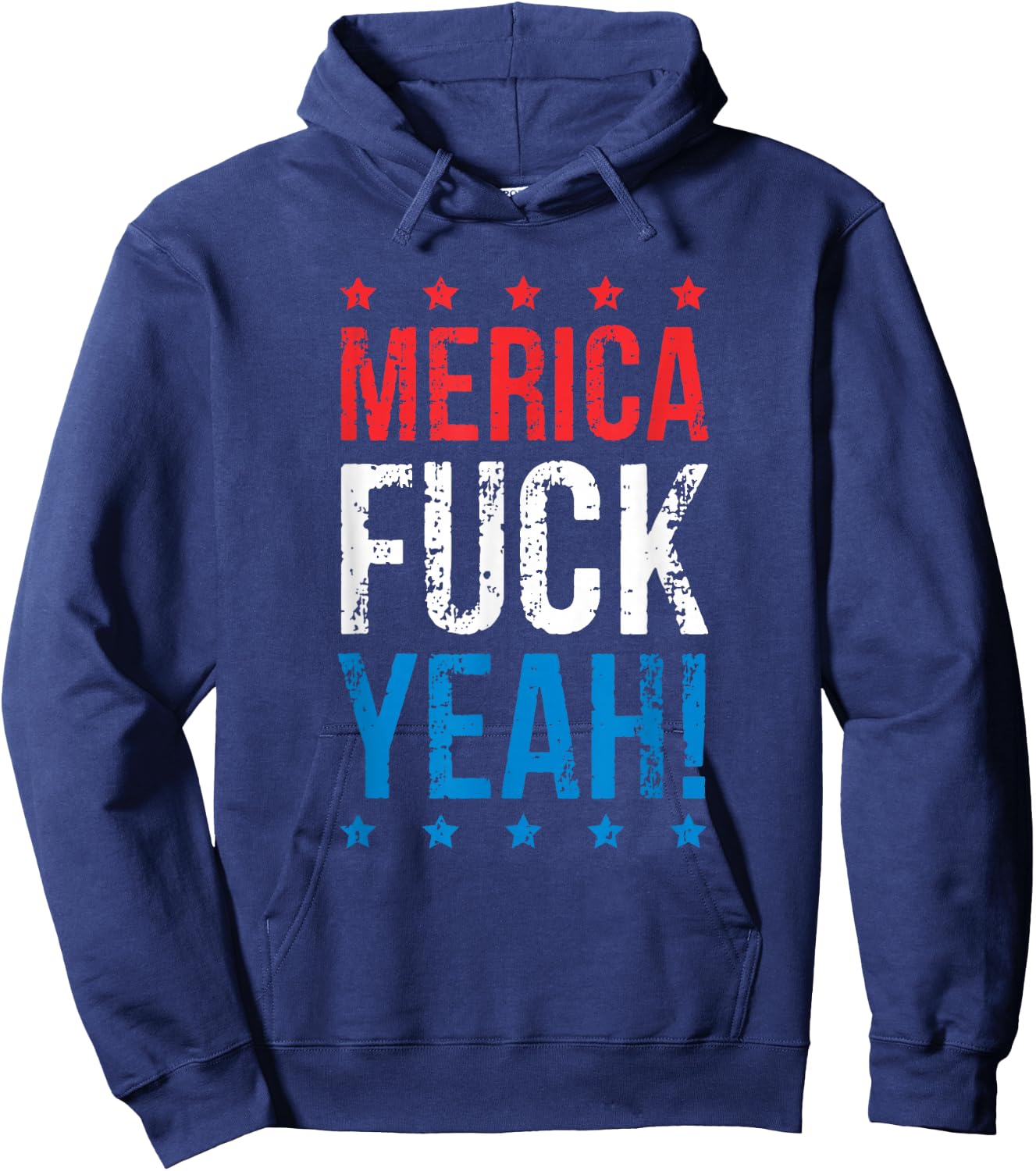 Funny Merica Fuck Yeah 4th Of July Hoodie - Hoodie | Navy