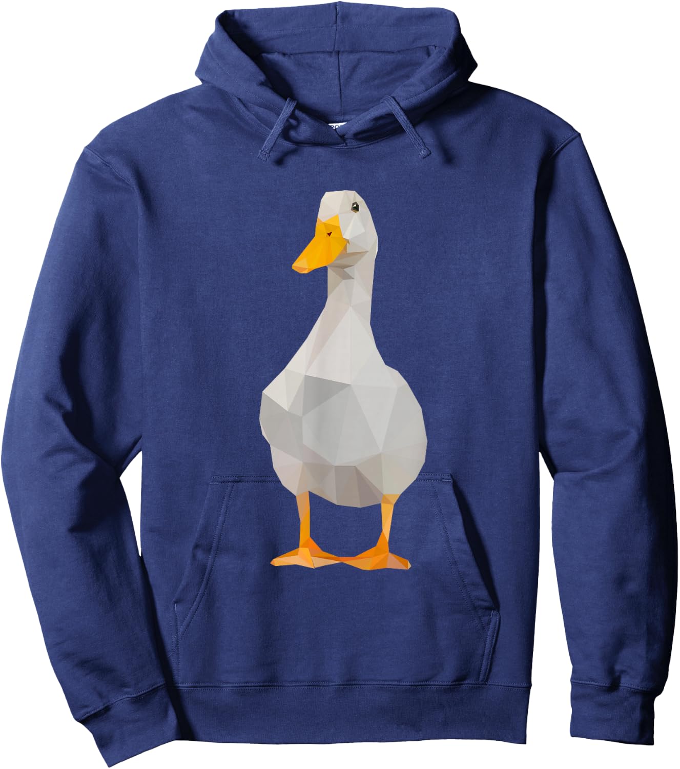 Cute Polygonal Duck Lover Farm Duck Hoodie - Hoodie | Navy