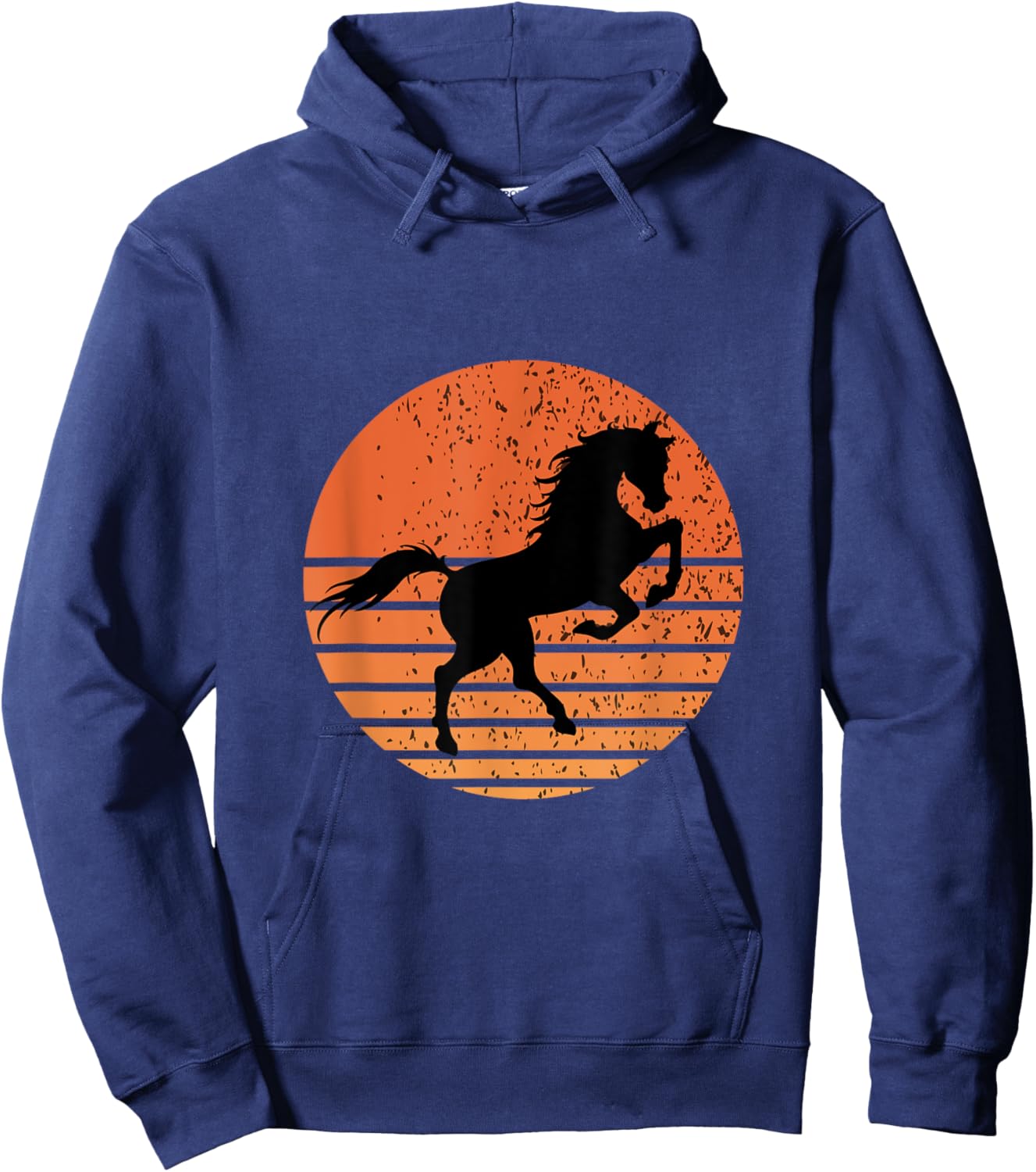 Horse Shadow: Vintage Sunset Hoodie - Hoodie | Navy