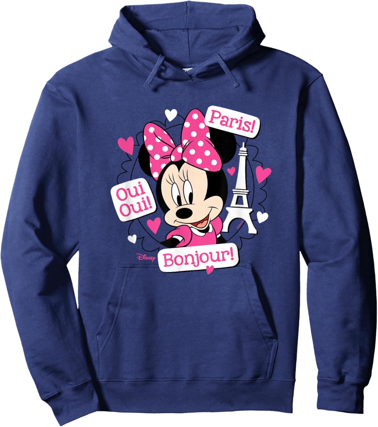 Minnie Mouse - Paris Bonjour Oui Oui Hoodie - Hoodie | Navy