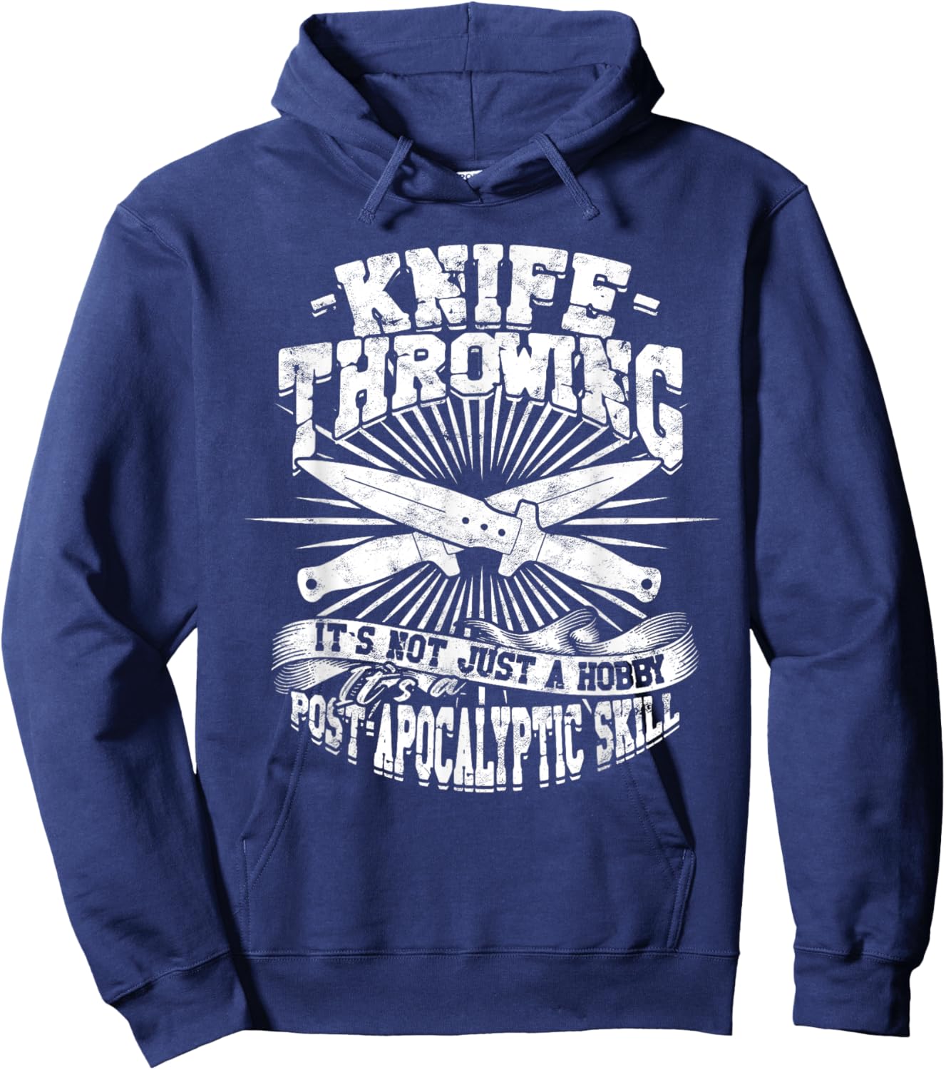 Knife Throwing Post Apocalyptic Skill Hoodie - Hoodie | Navy