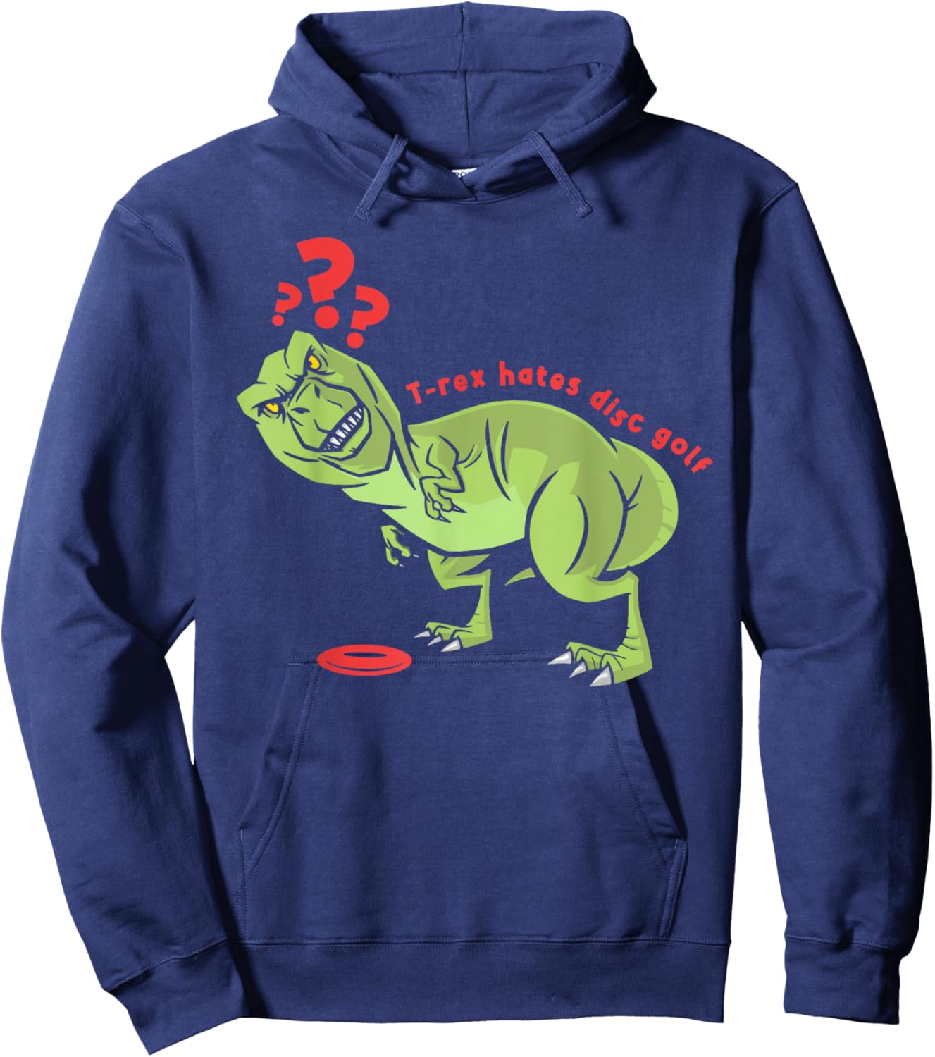 Funny Disc Golf T Rex Kids Hoodie - Hoodie | Navy