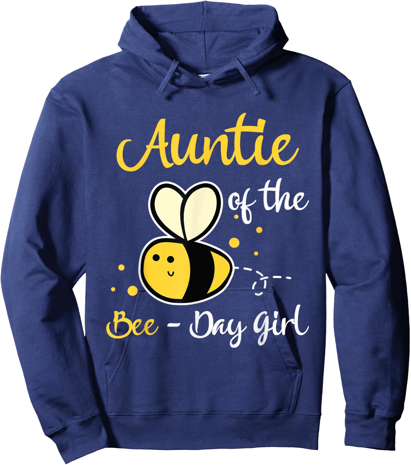 Auntie Of The Bee Day Girl Birthday Party Hoodie - Hoodie | Navy