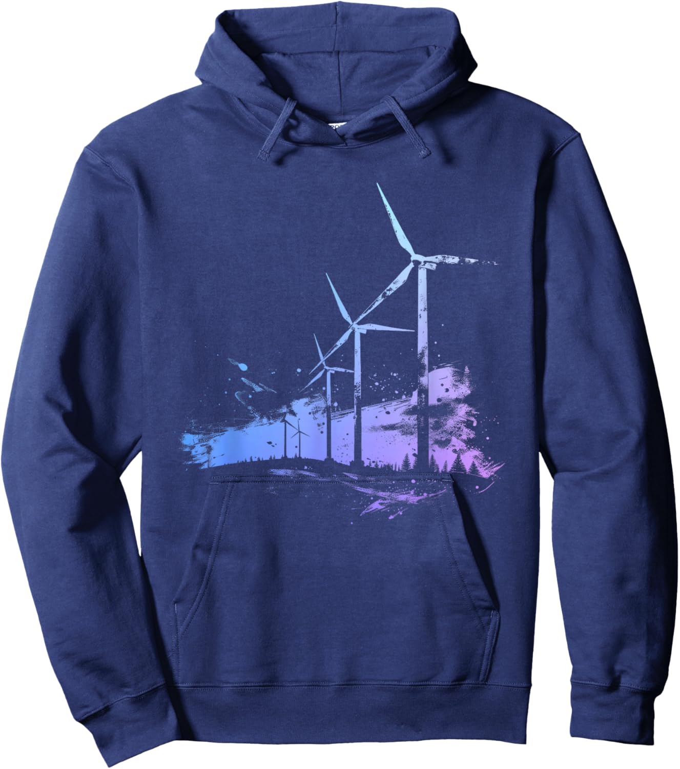 Windkraftfarm Windmill Turbine Renewable energy Hoodie - Hoodie | Navy