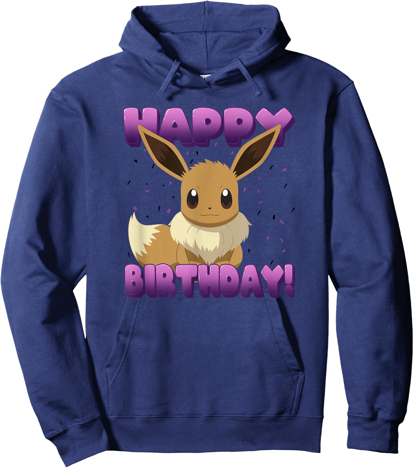 Pokémon Birthday Eevee Big Face Happy Birthday Hoodie - Hoodie | Navy