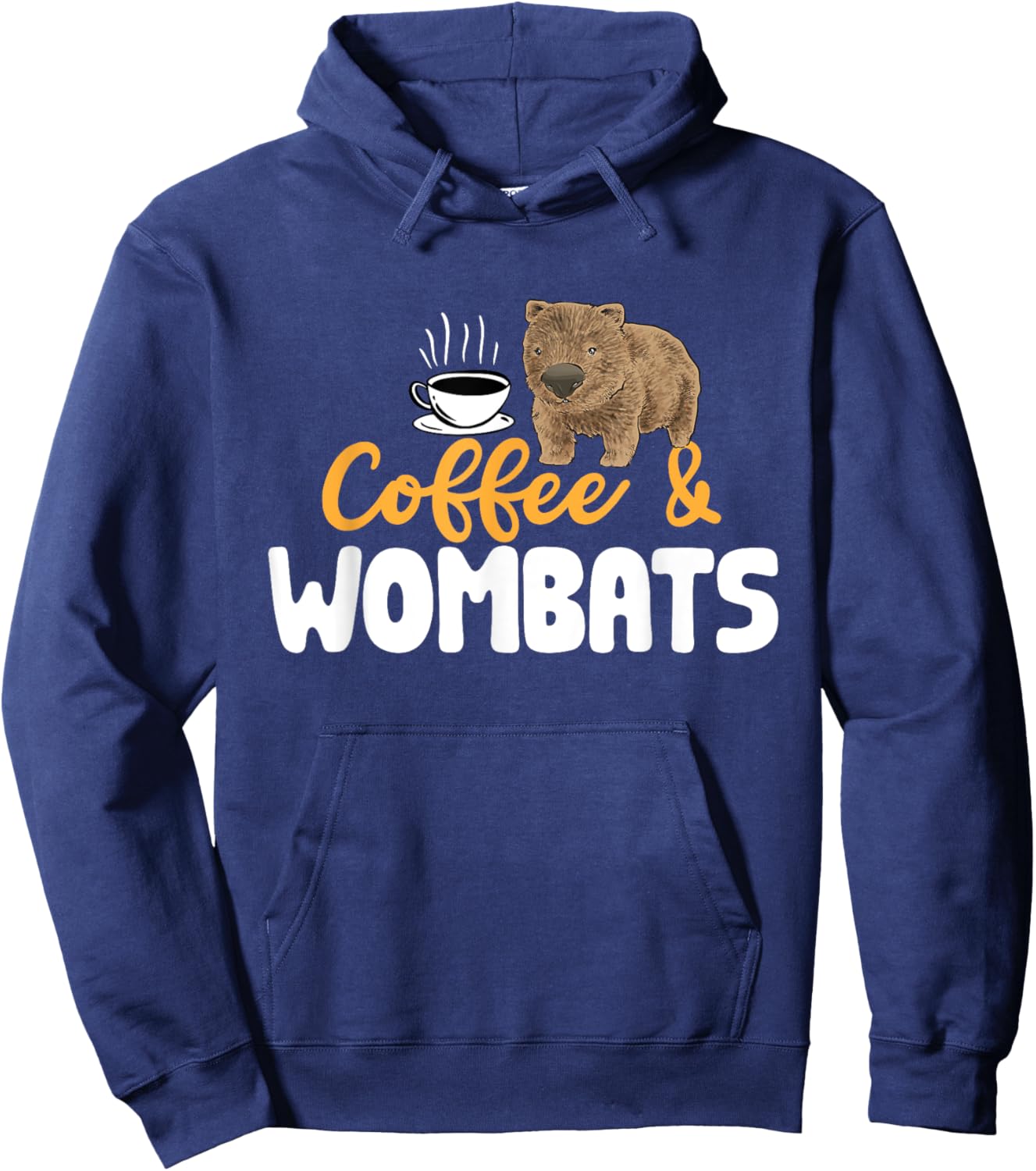 Wombat Lover Coffee Australian Wombat Hoodie - Hoodie | Navy