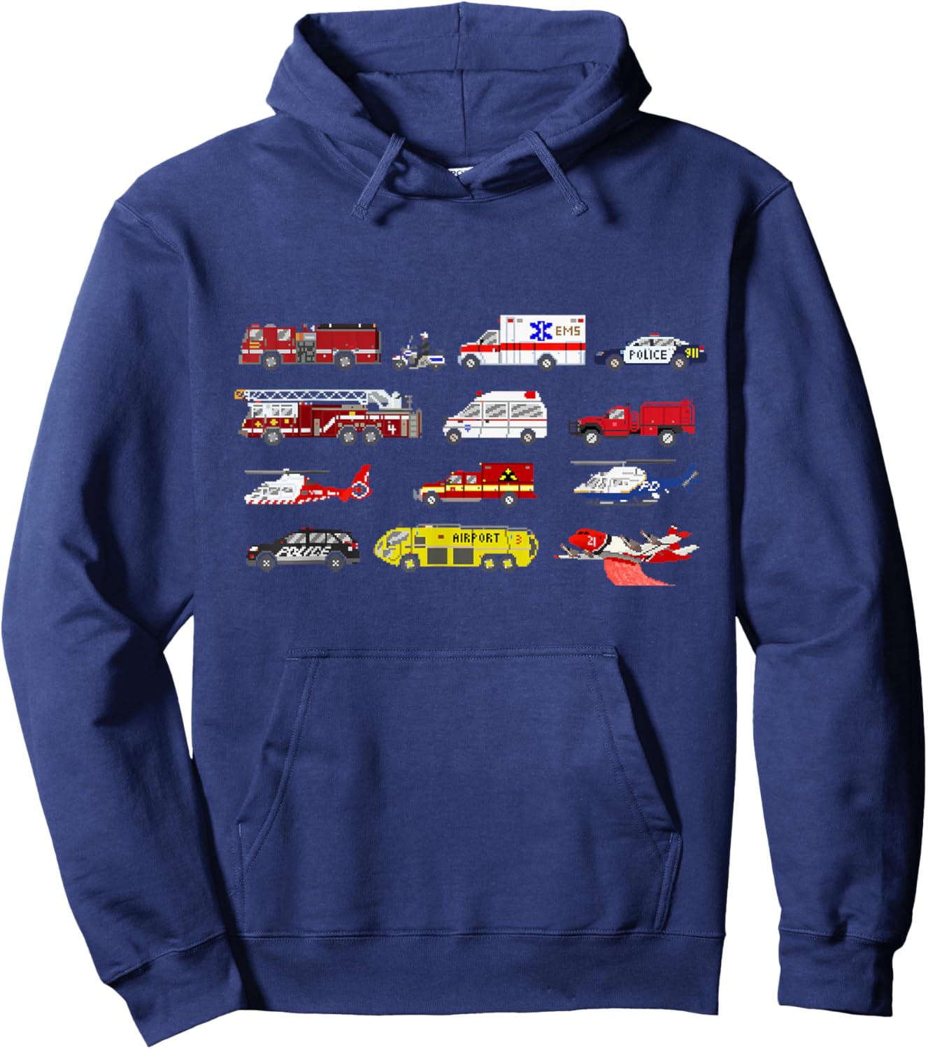 Emergency Vehicles - The Kids' Picture Show Hoodie - Hoodie | Navy
