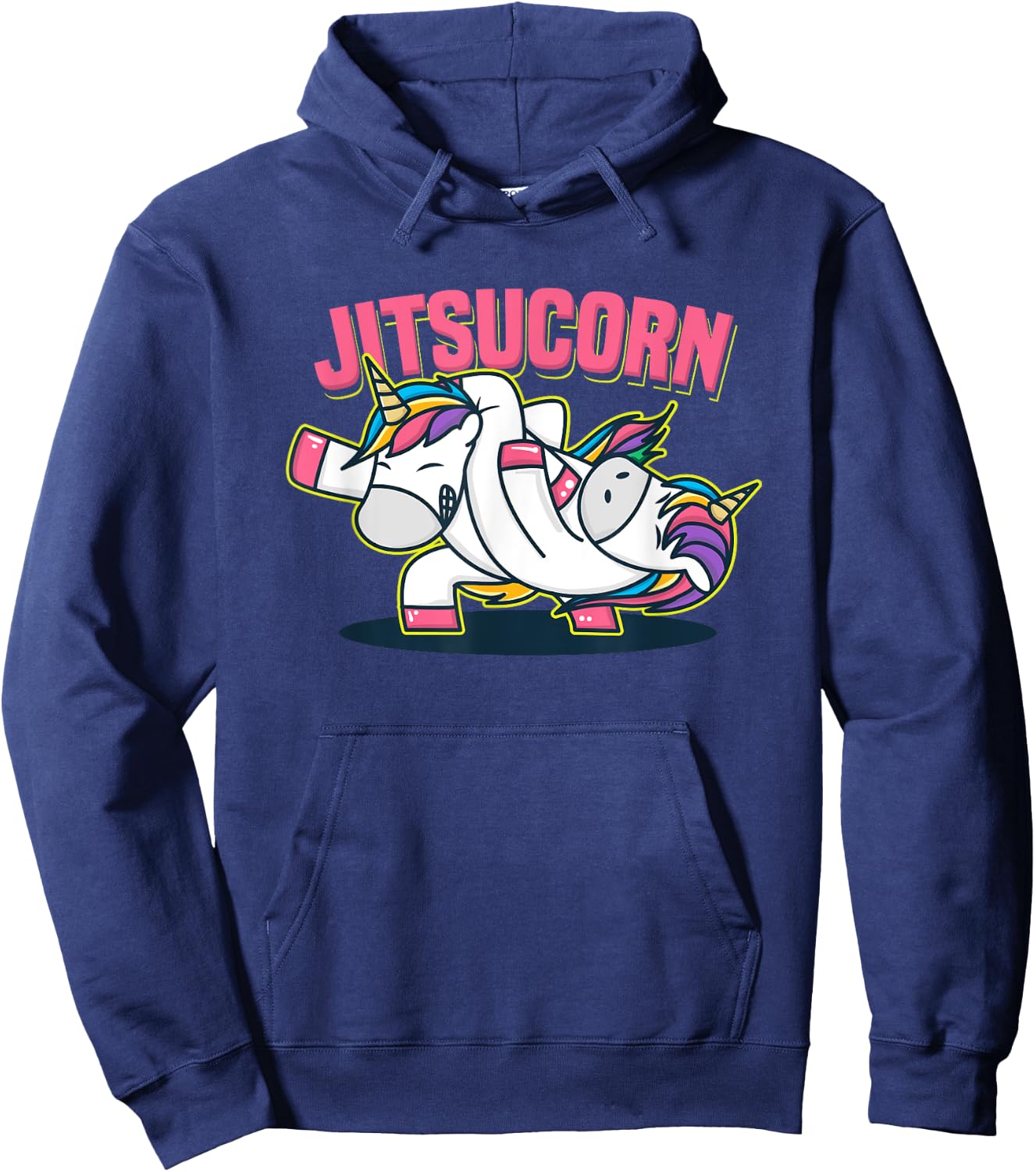 Funny Jiu Jitsu Cute Unicorn Self Defense Hoodie - Hoodie | Navy