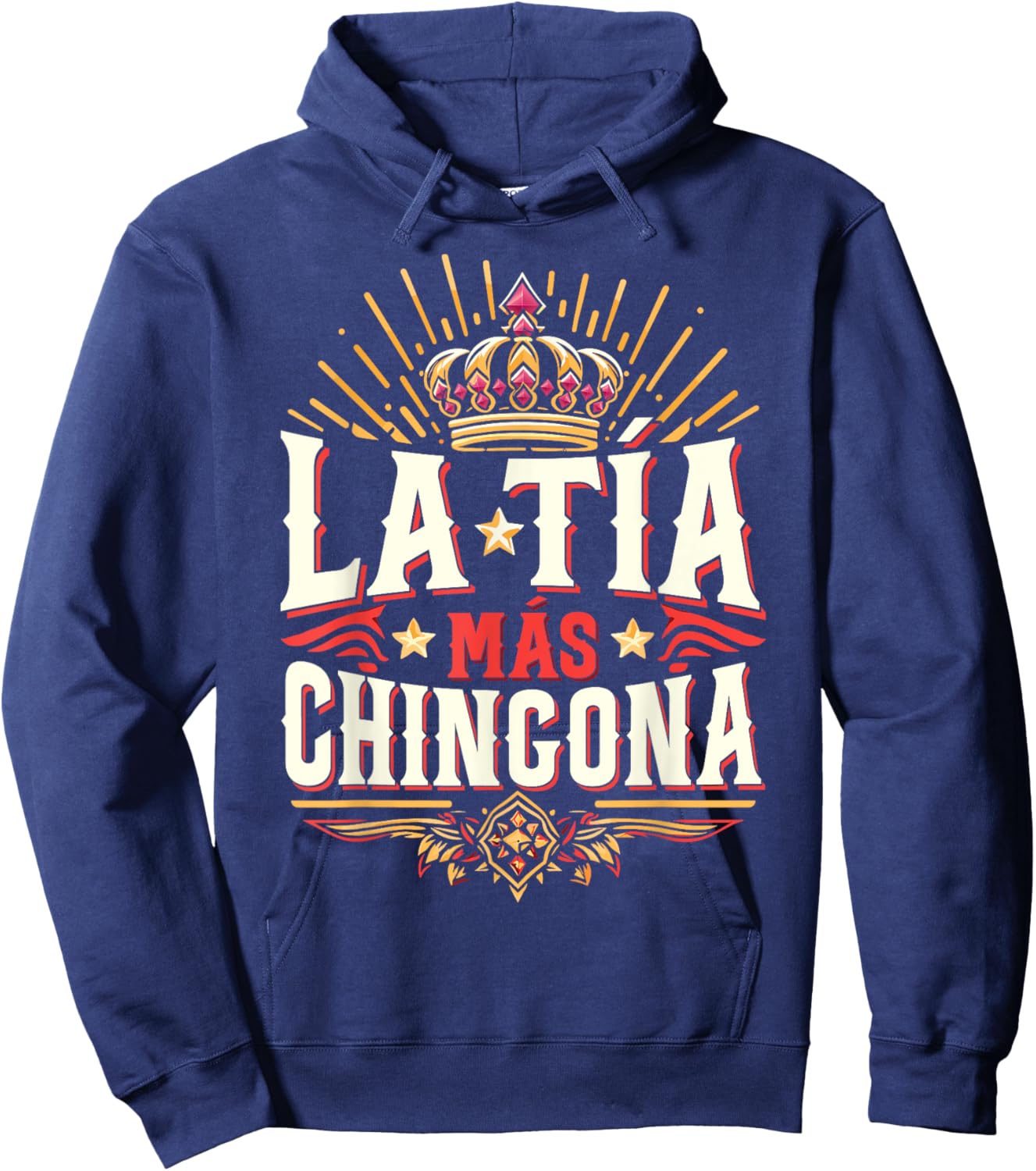 La Tía Más Chingona Mexican Auntie Hoodie - Hoodie | Navy