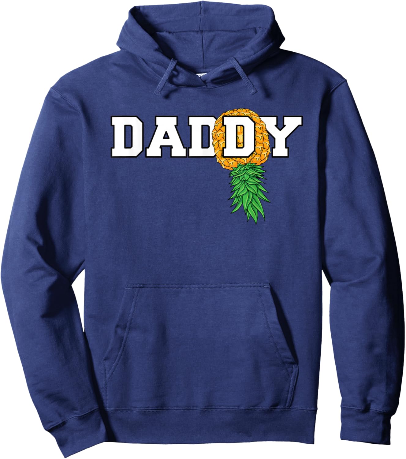 Upside Down Pineapple Swinger Daddy Men Hoodie - Hoodie | Navy