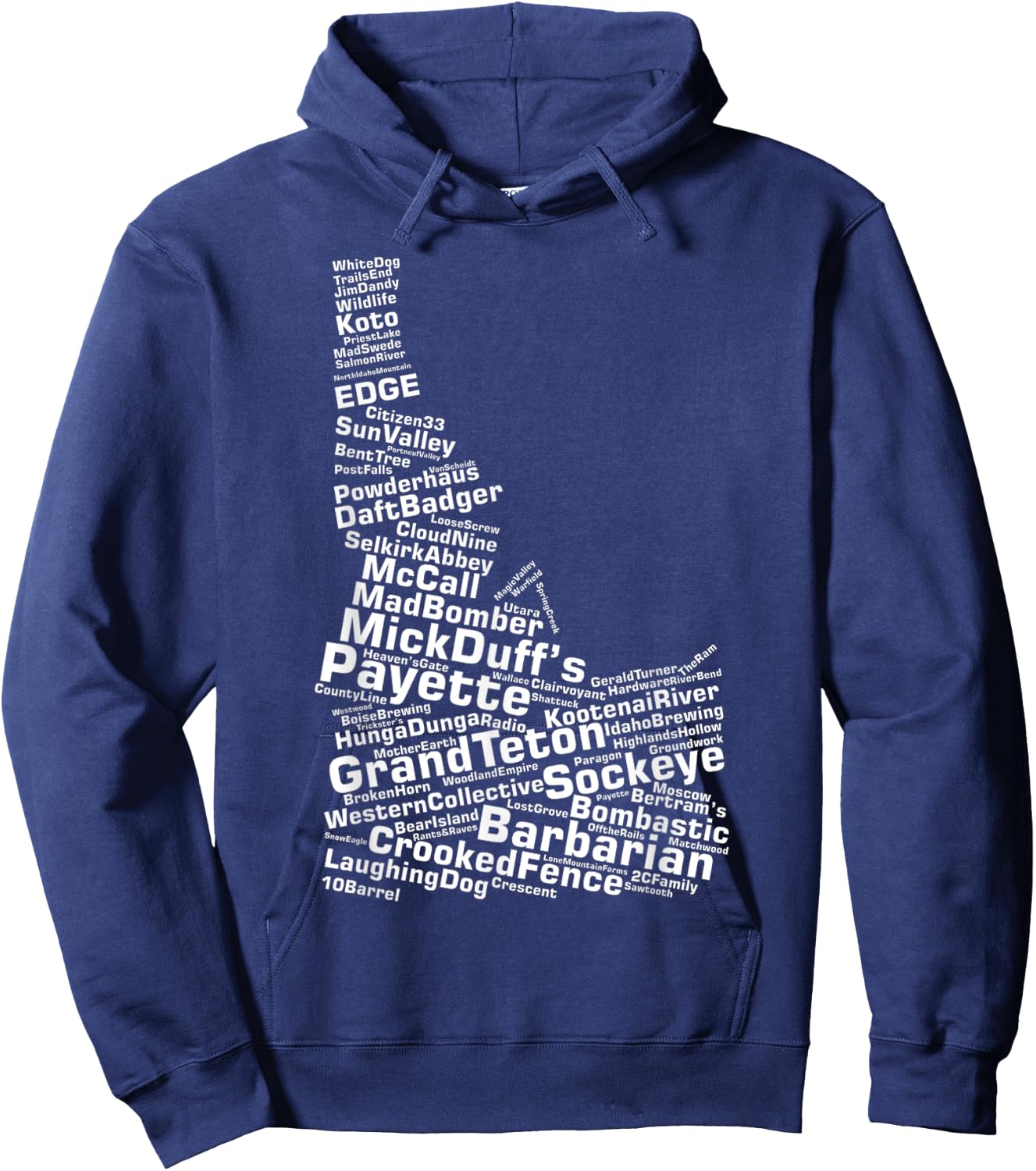 Idaho Breweries Hoodie - Hoodie | Navy