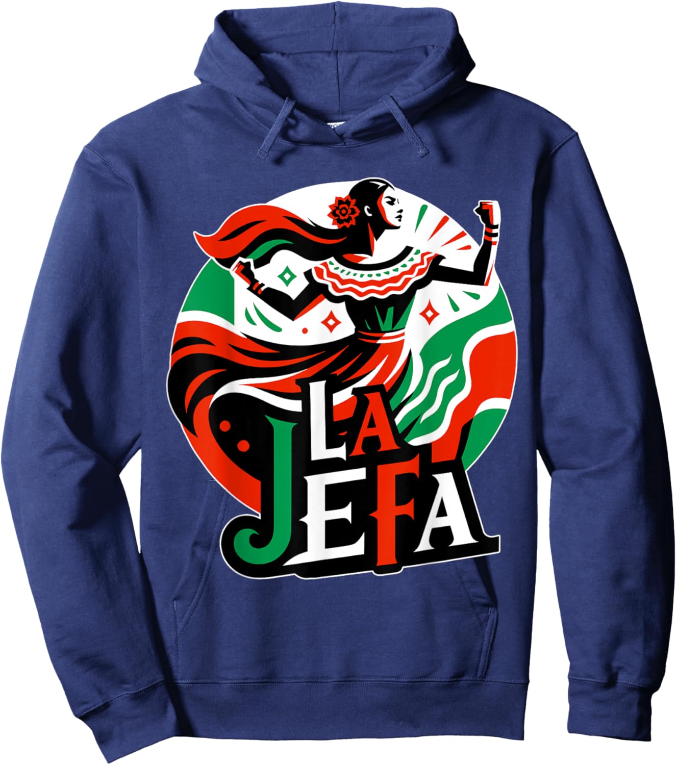 La Jefa The Boss in Spanish Funny Mexican Quote Hoodie - Hoodie | Navy