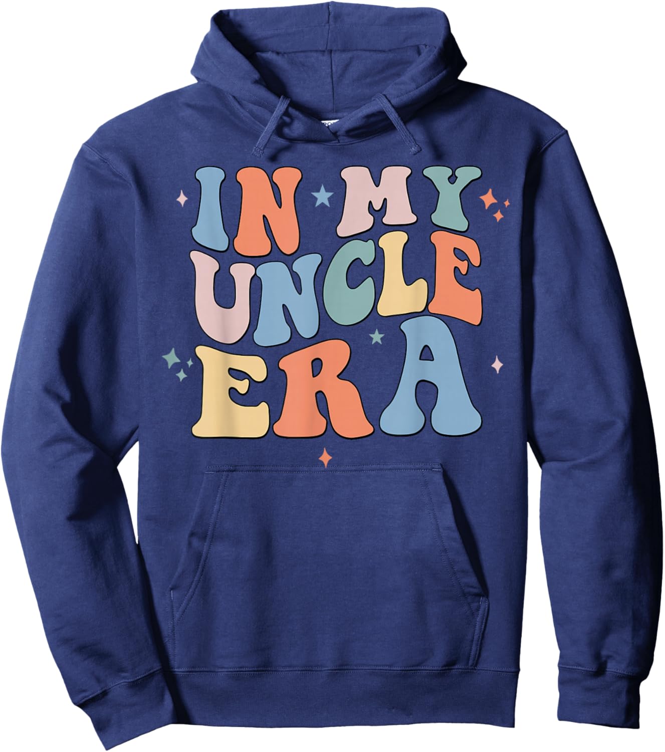 In My Uncle Era Retro Groovy Father's Day Hoodie - Hoodie | Navy