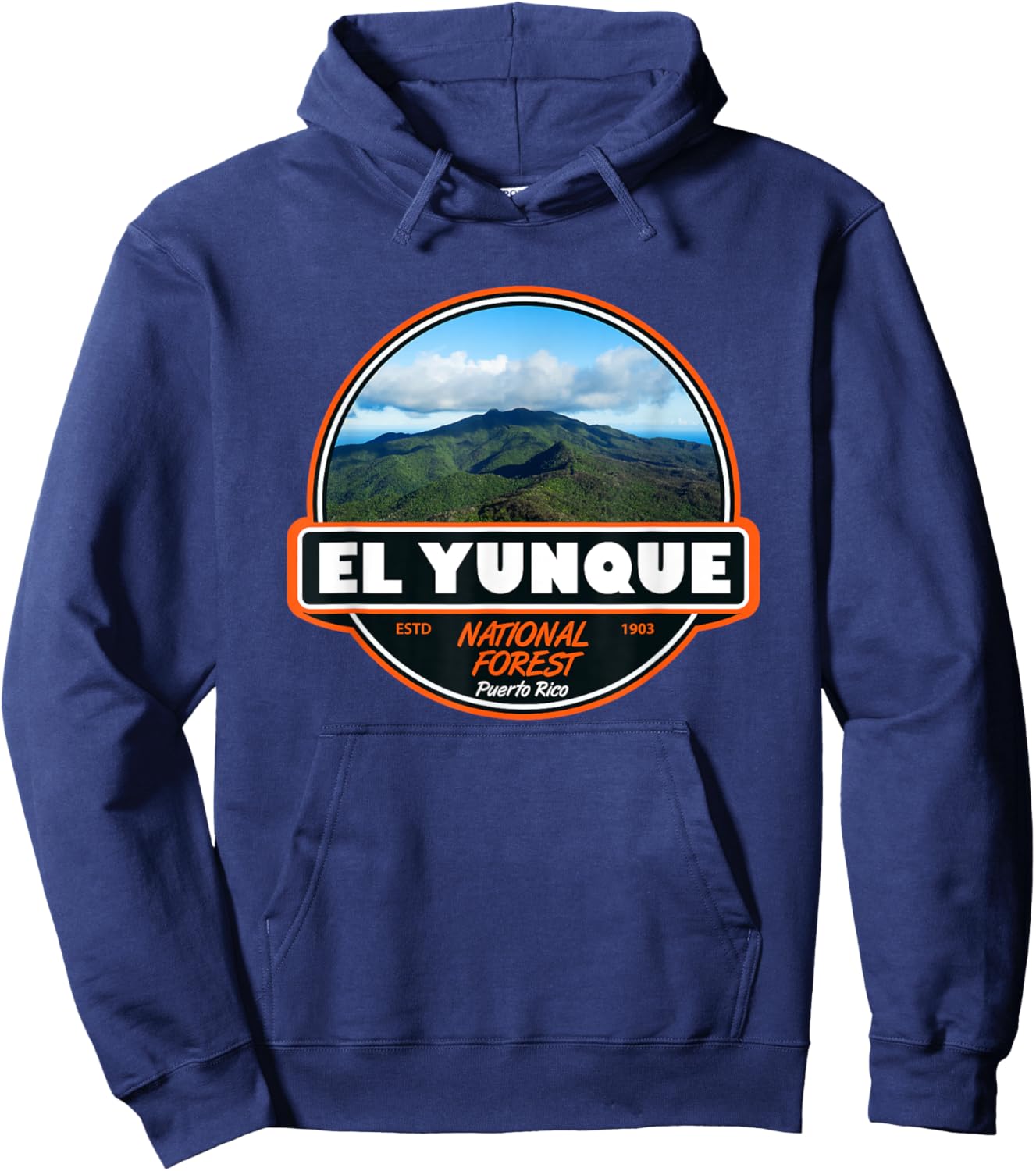 El Yunque National Forest Puerto Rico Emblem Hoodie - Hoodie | Navy